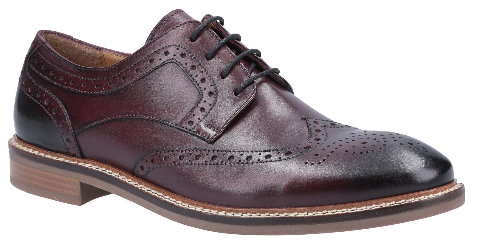 Hush Puppies Men's Bryson Lace Brogue Shoes Various Colours 31280 - Bordo 6