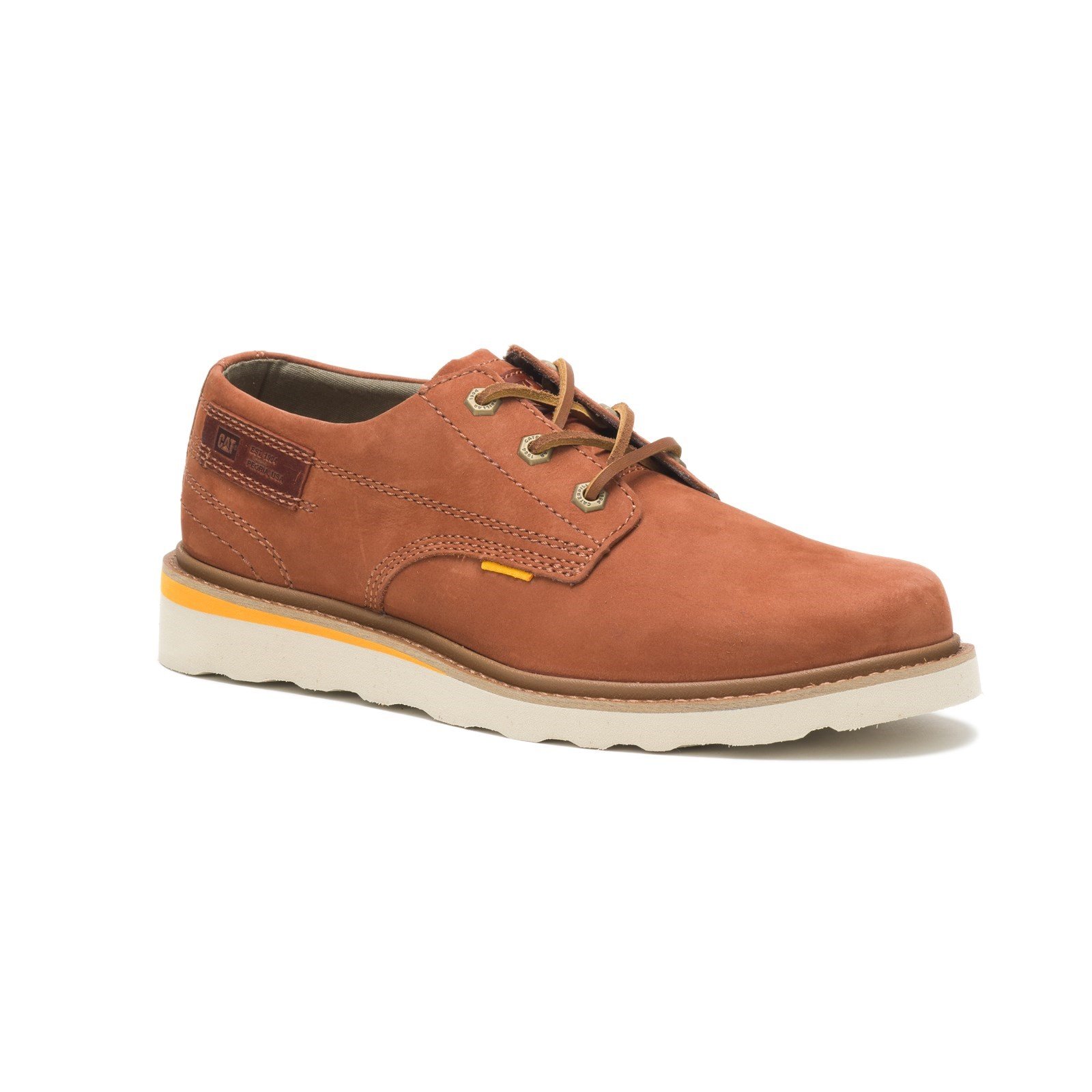 CAT Lifestyle Men's Jackson Low Lace Trainer Various Colours 32265 - Leather Brown 7