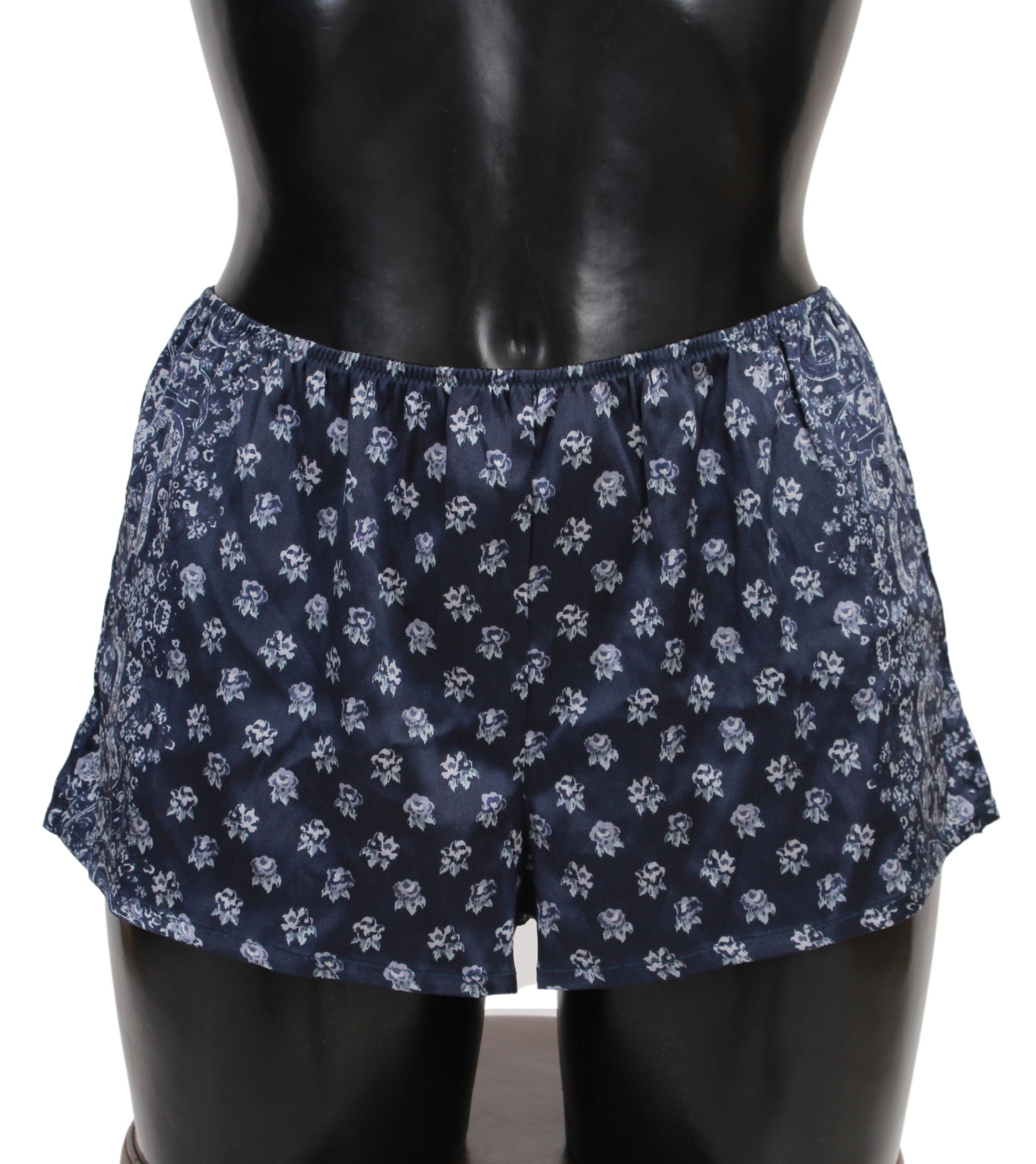 Ermanno Scervino Women's Lingerie Silk Stretch Shorts Blue BIK765 - IT2 | S