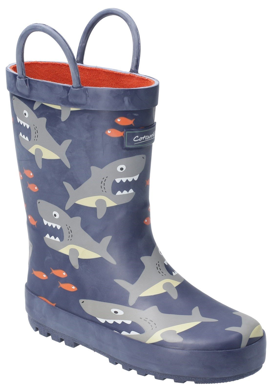 Cotswold Kids Puddle Waterproof Pull On Boot Multicolor 20962 - Shark 4.5