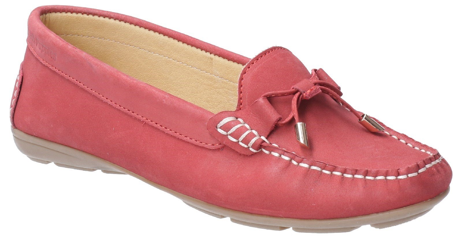 Hush Puppies Women's Maggie Slip On Loafer Shoe Various Colours 28405 - Red 3