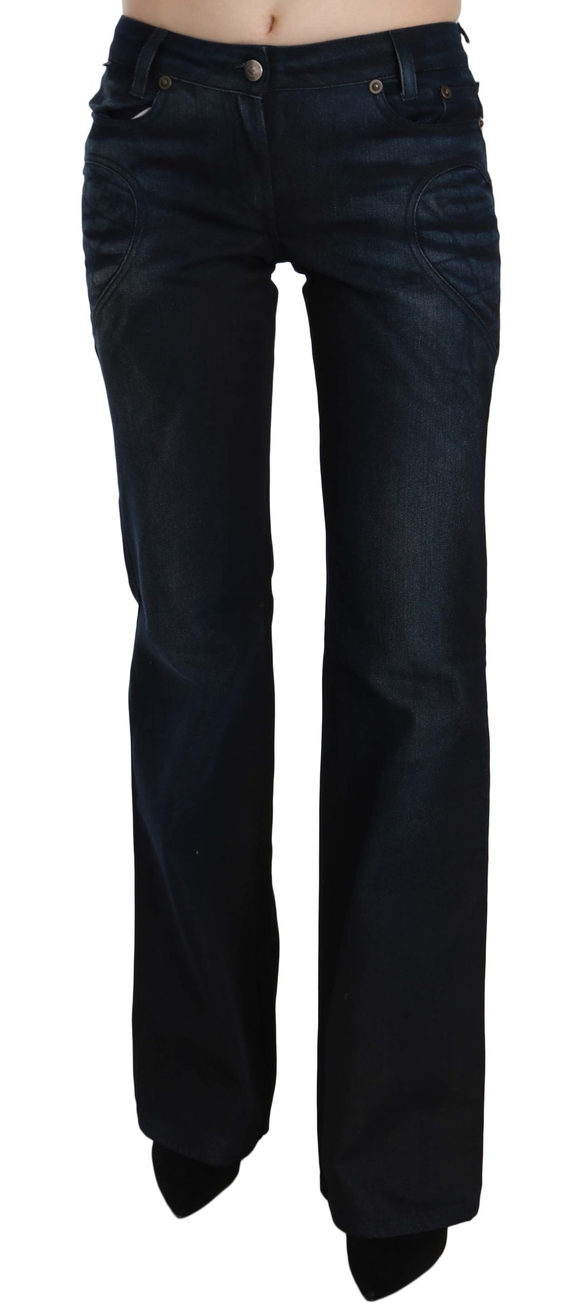 Just Cavalli Women's Mid Waist Straight Denim Trouser Blue PAN70375 - W26