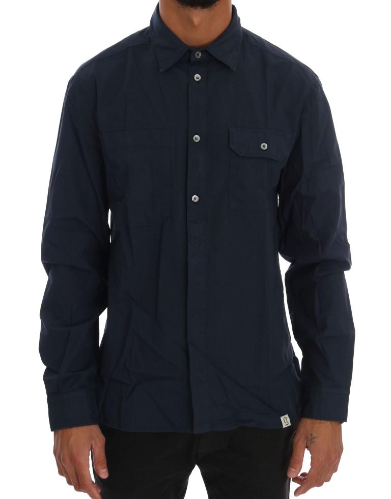 John Galliano Men's Casual Cotton LS Shirt Blue TSH1216 - IT50 | L