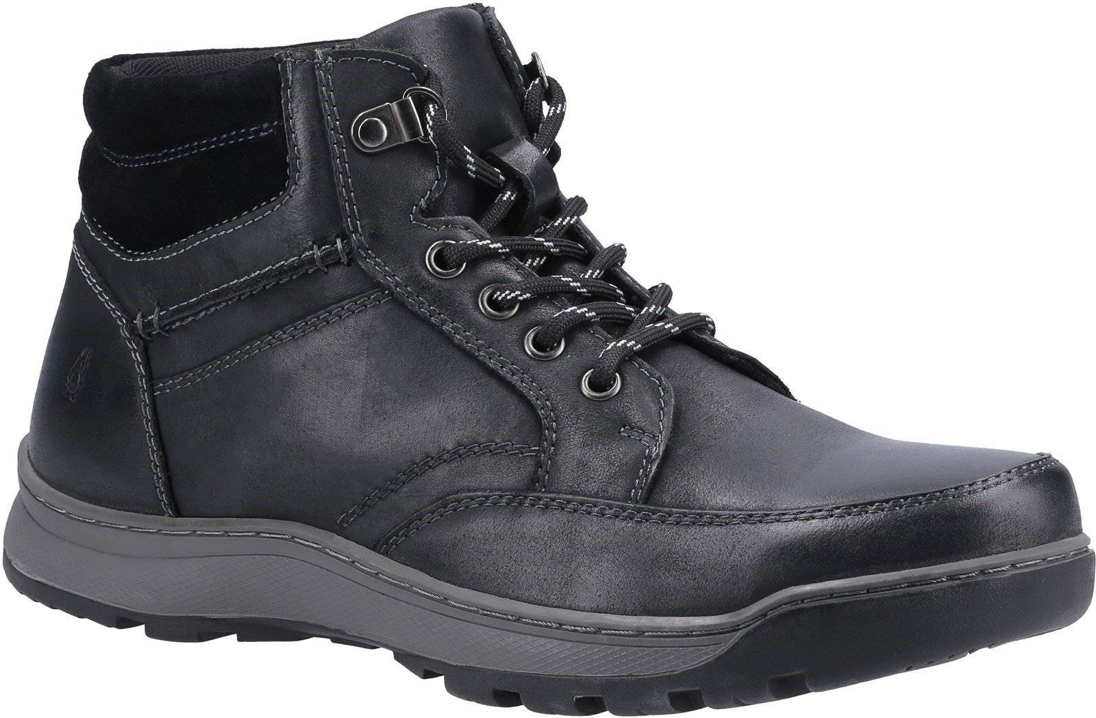 Hush Puppies Men's Grover Mens Lace Boots Various Colours 31283 - Black 6