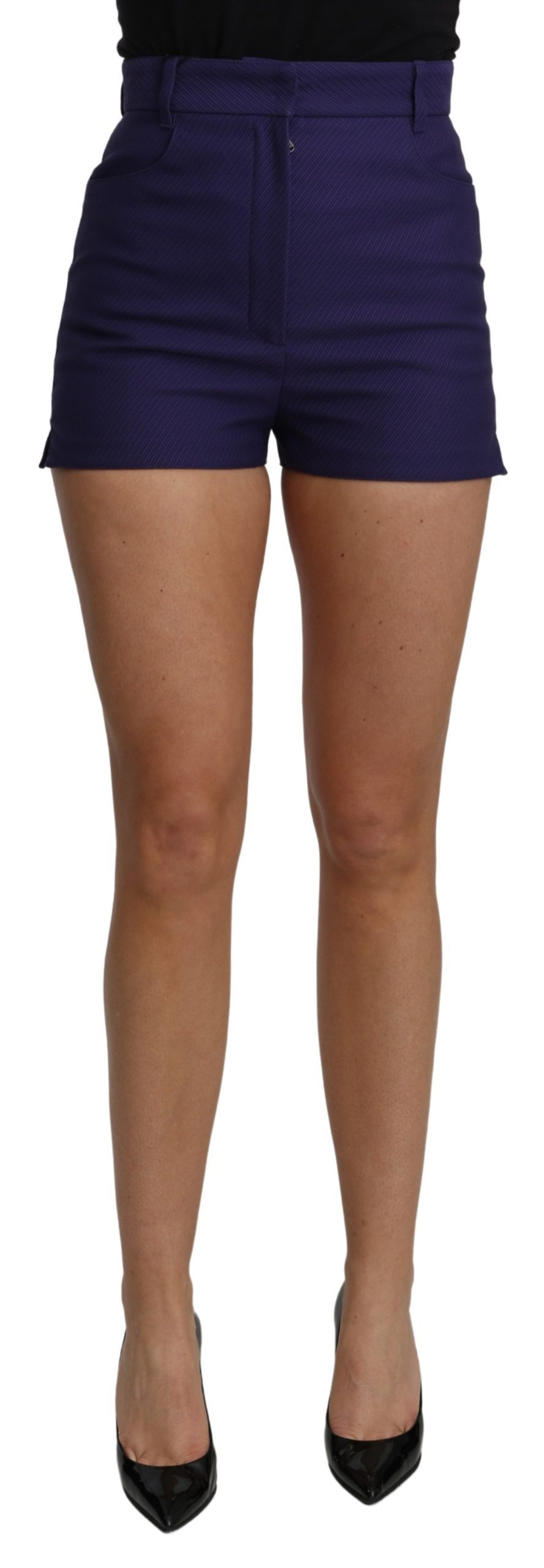 Dolce & Gabbana Women's High Waist Mini Hot Pants Cotton Shorts Blue PAN70983 - IT40|S