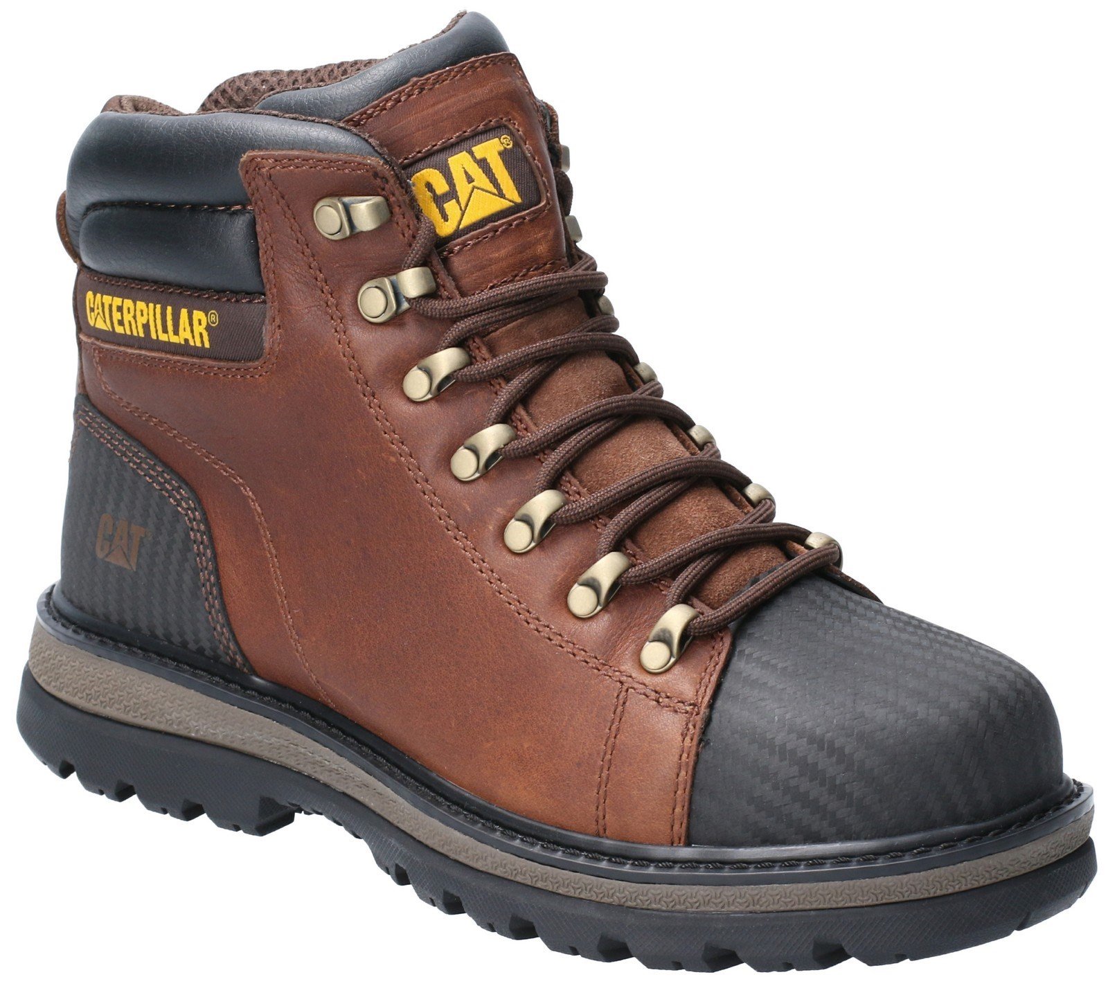 Caterpillar Men's Foxfield Lace Up Safety Boot Oak 29661 - Oak 6