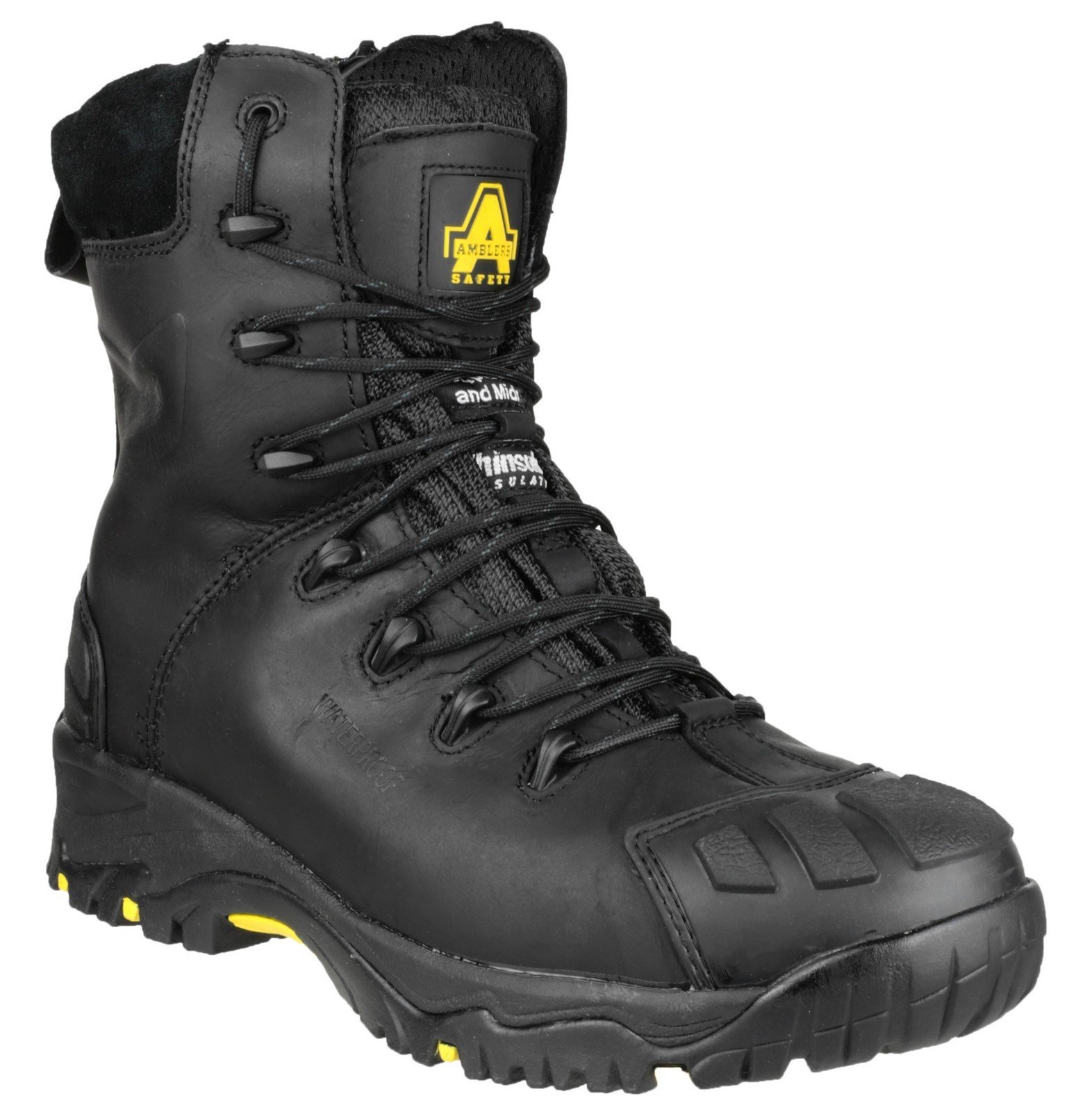 Amblers Unisex Safety Hi Leg Side Zip Boot Black 24868 - Black 4