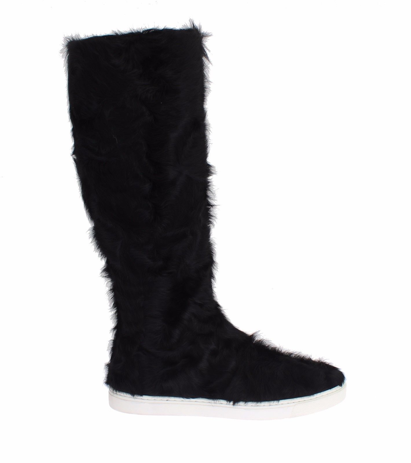 Black Xiangao Lamb Fur Leather Boots - EU35/US4.5
