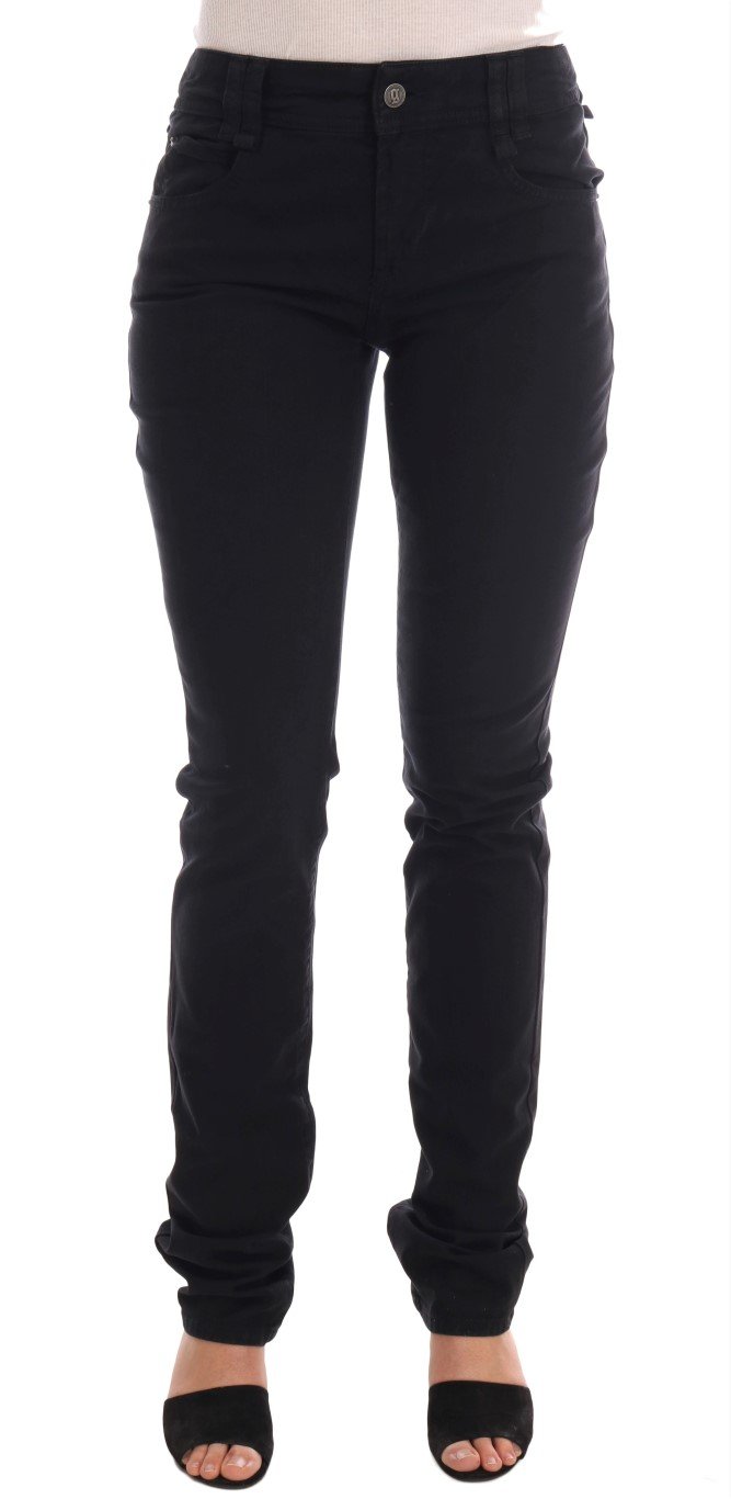 John Galliano Women's Cotton Denim Stretch Regular Fit Jeans Black BYX1173 - W27