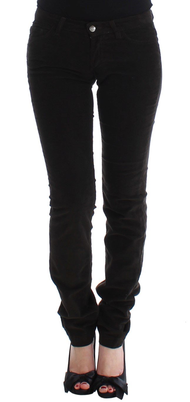 Dolce & Gabbana Women's CUTE Corduroy Slim Casual Trouser Brown SIG13237 - IT38|XS