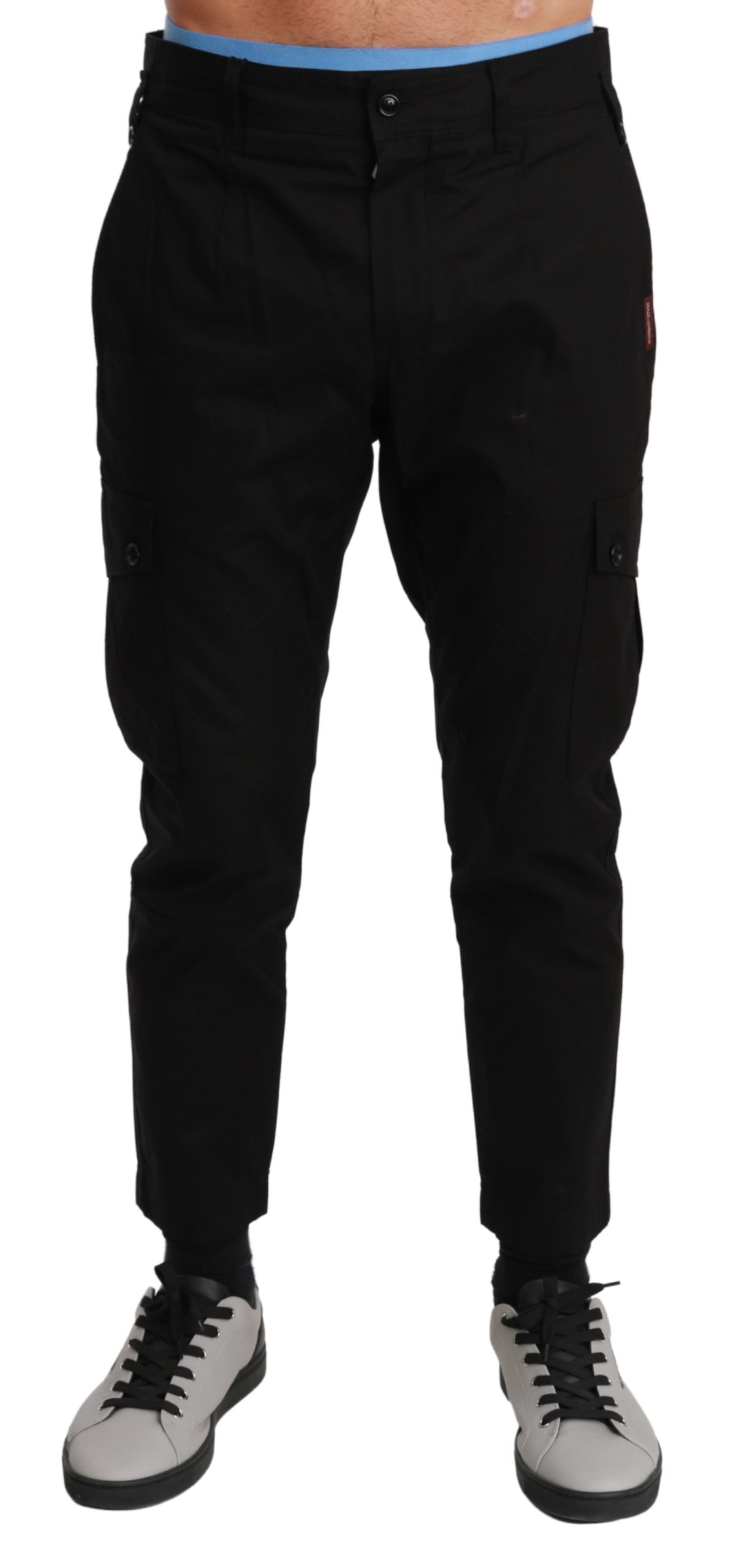 Dolce & Gabbana Men's Skinny Cargo Trouser Cotton Trouser Black PAN70976 - IT48 | M