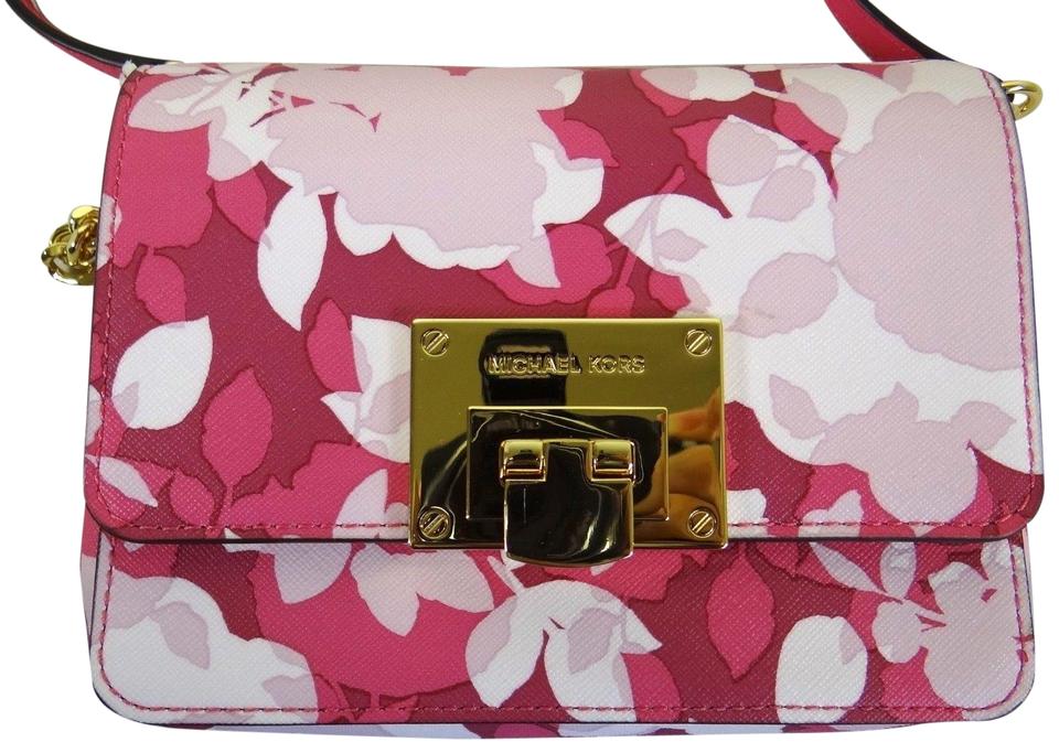 Michael Kors Women's Tina Clutch Crossbody Bag Pink MK27387