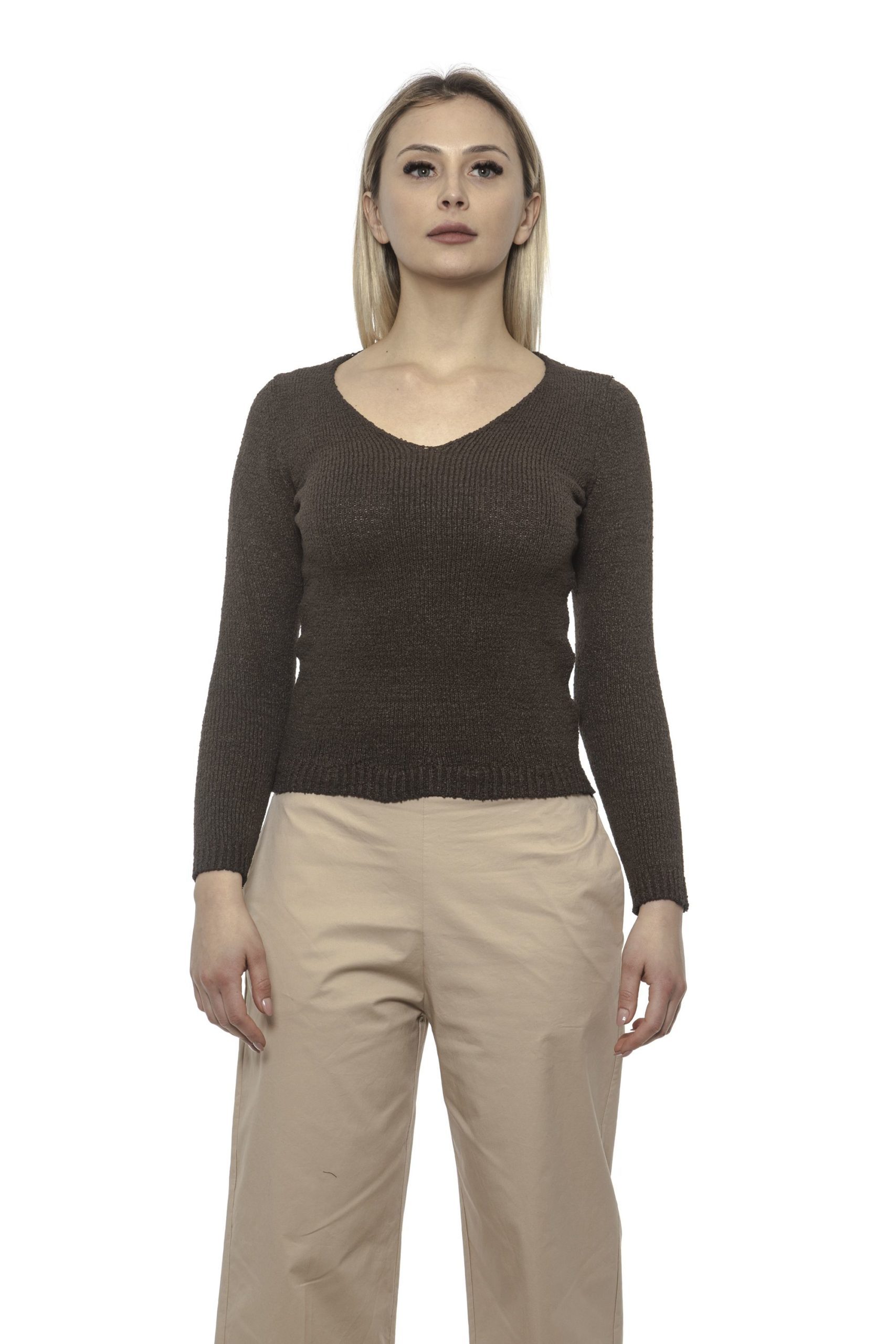 Alpha Studio Women's Moro Sweater Brown AL1375291 - IT40 | XS