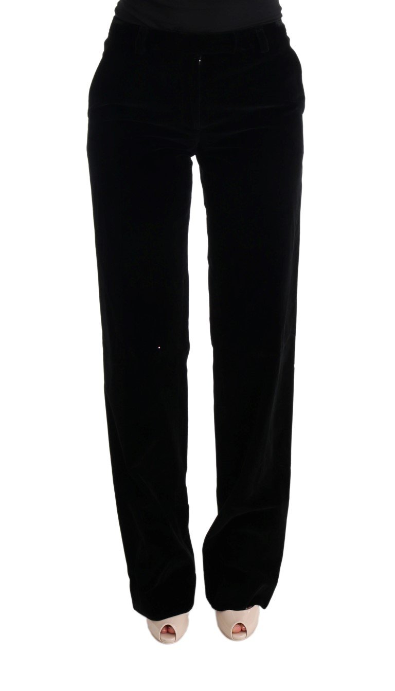 Ermanno Scervino Women's Regular Fit Formal Trouser Black SIG30328 - IT40|S