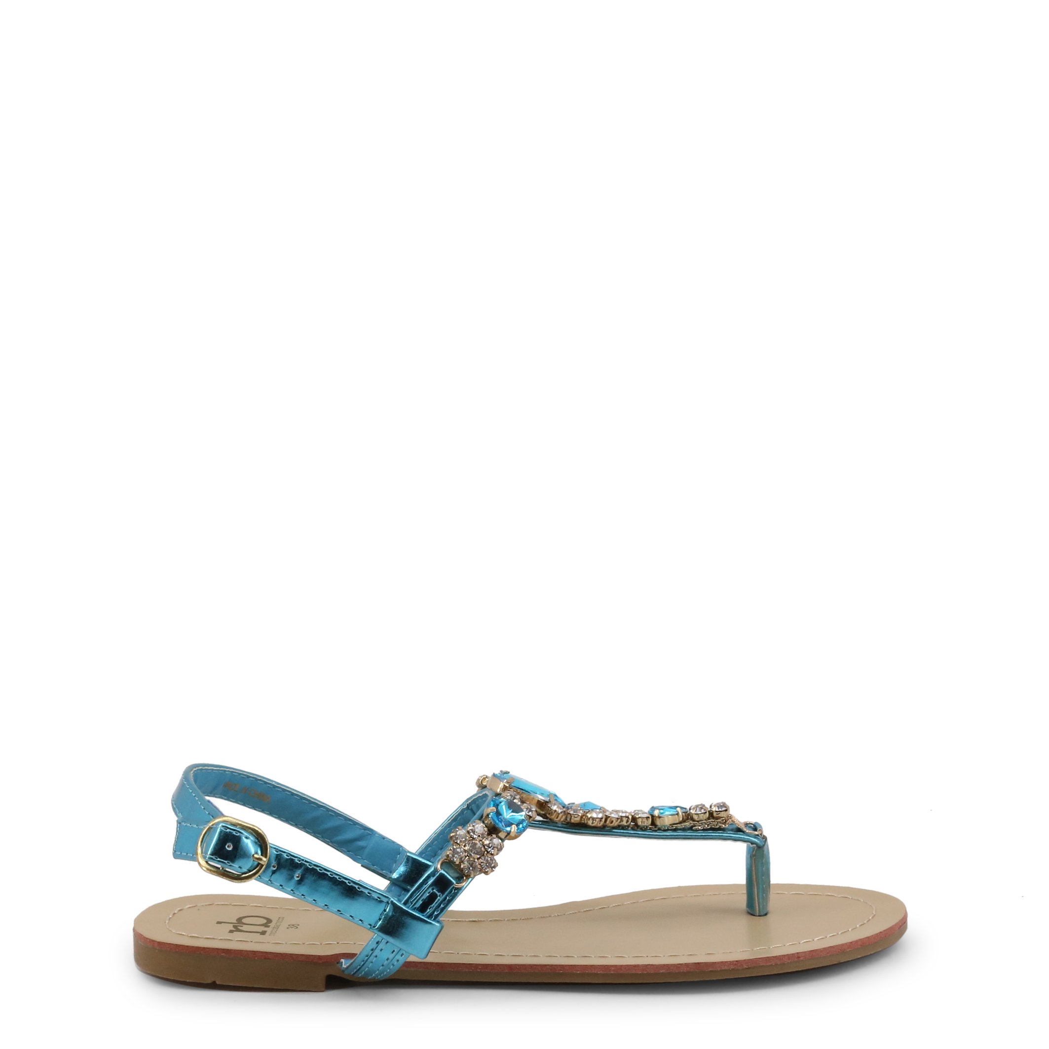 Roccobarocco Women's Sandal Black RBSC1BP02 - blue EU 38