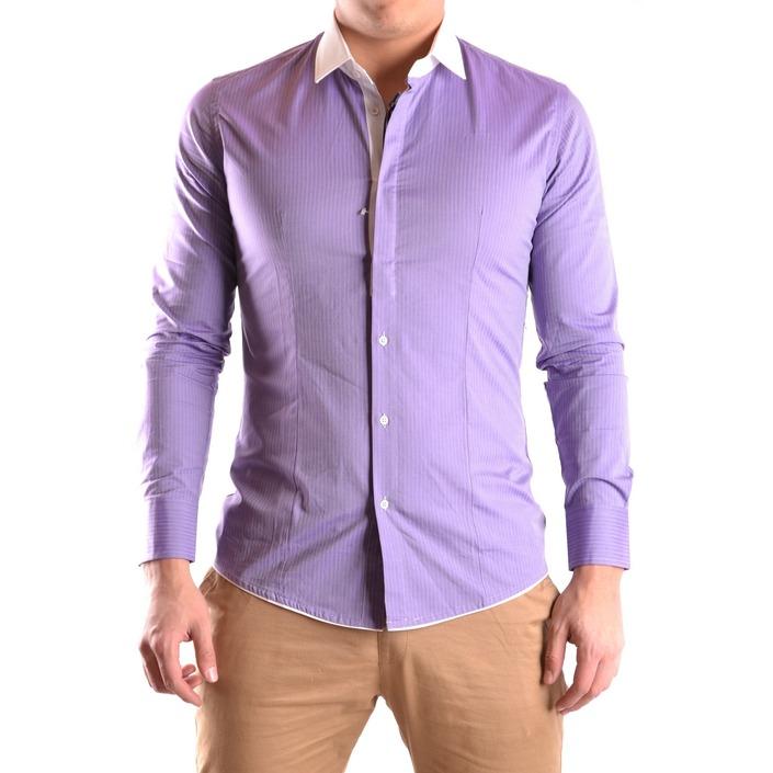 Daniele Alessandrini Men's Shirt Purple 163088 - purple 40