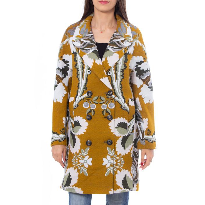 Desigual Women's Coat Mustard 167635 - mustard 38
