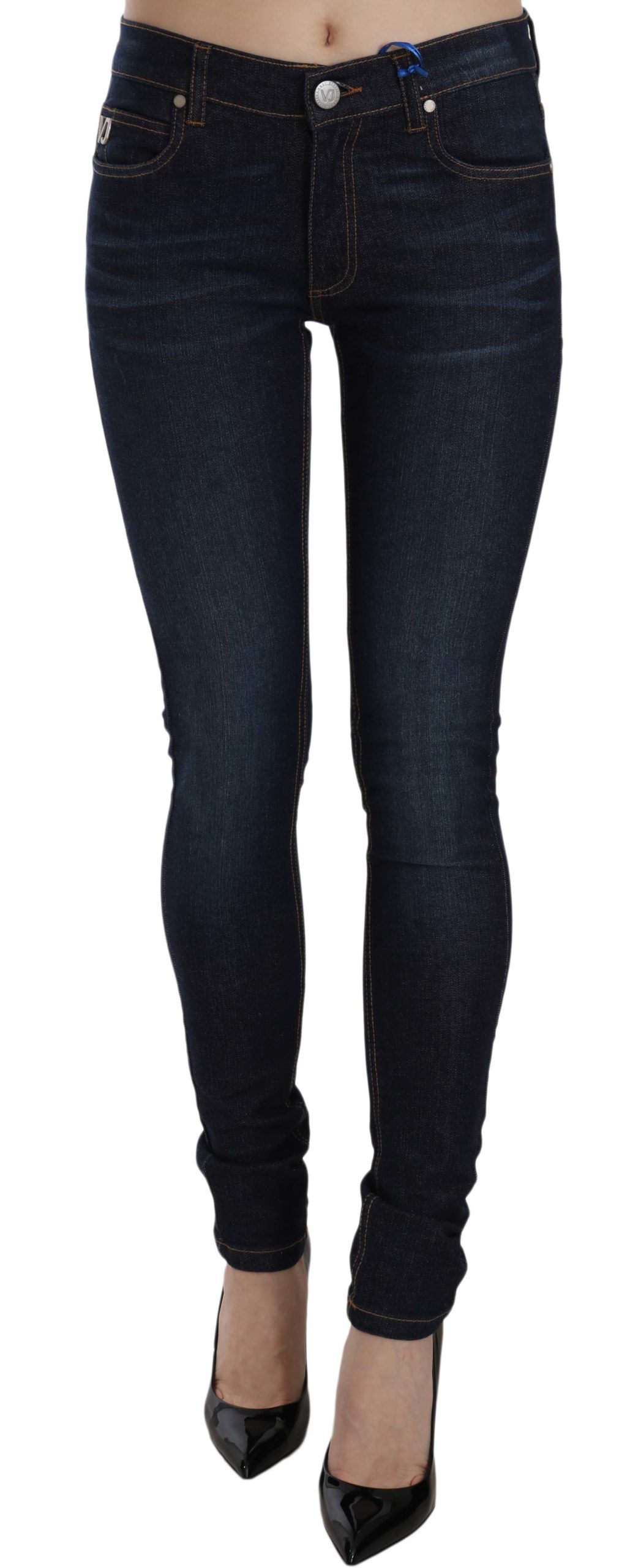 Versace Jeans Women's Stretch Denim Cotton Skinny Fit Trouser Blue PAN61015 - W30