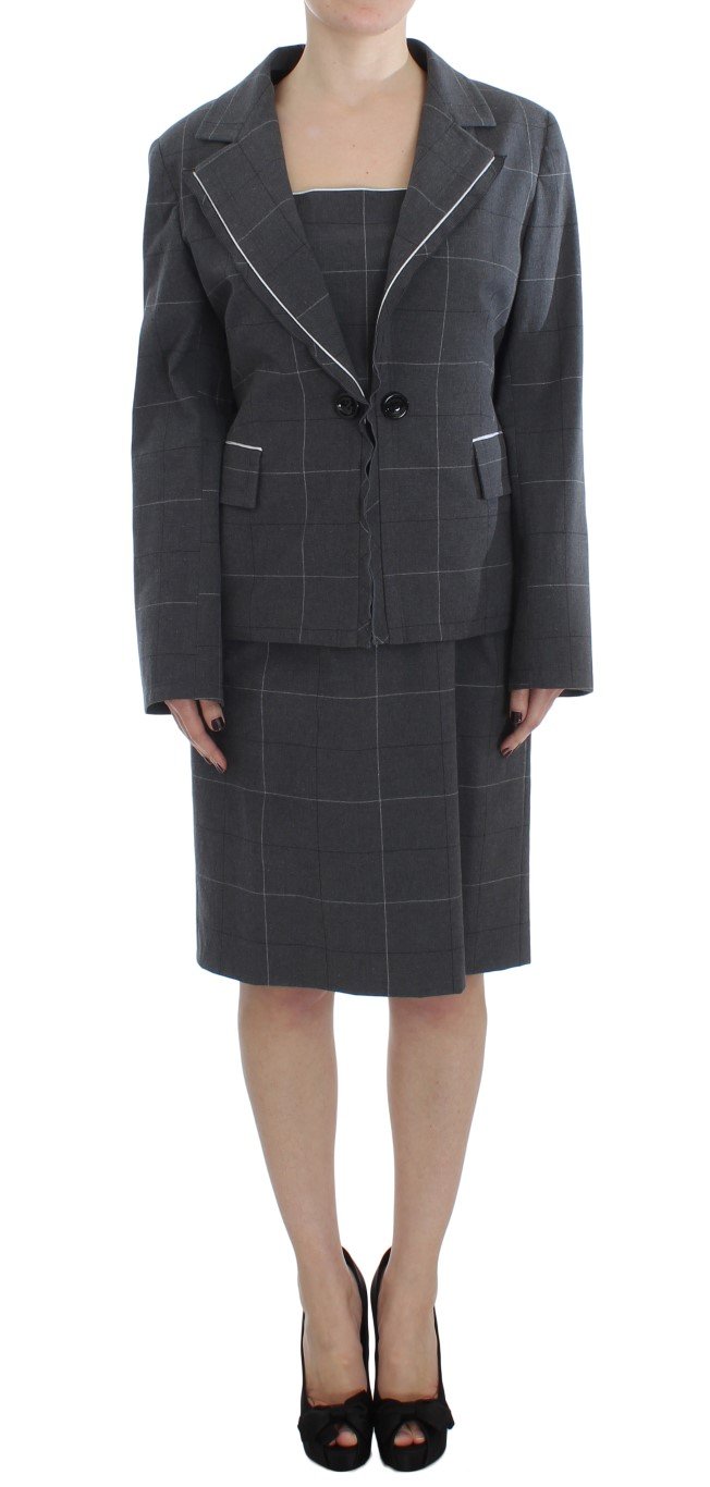BENCIVENGA Women's Stretch Sheath Dress Suit Set Gray SIG30900 - XXL