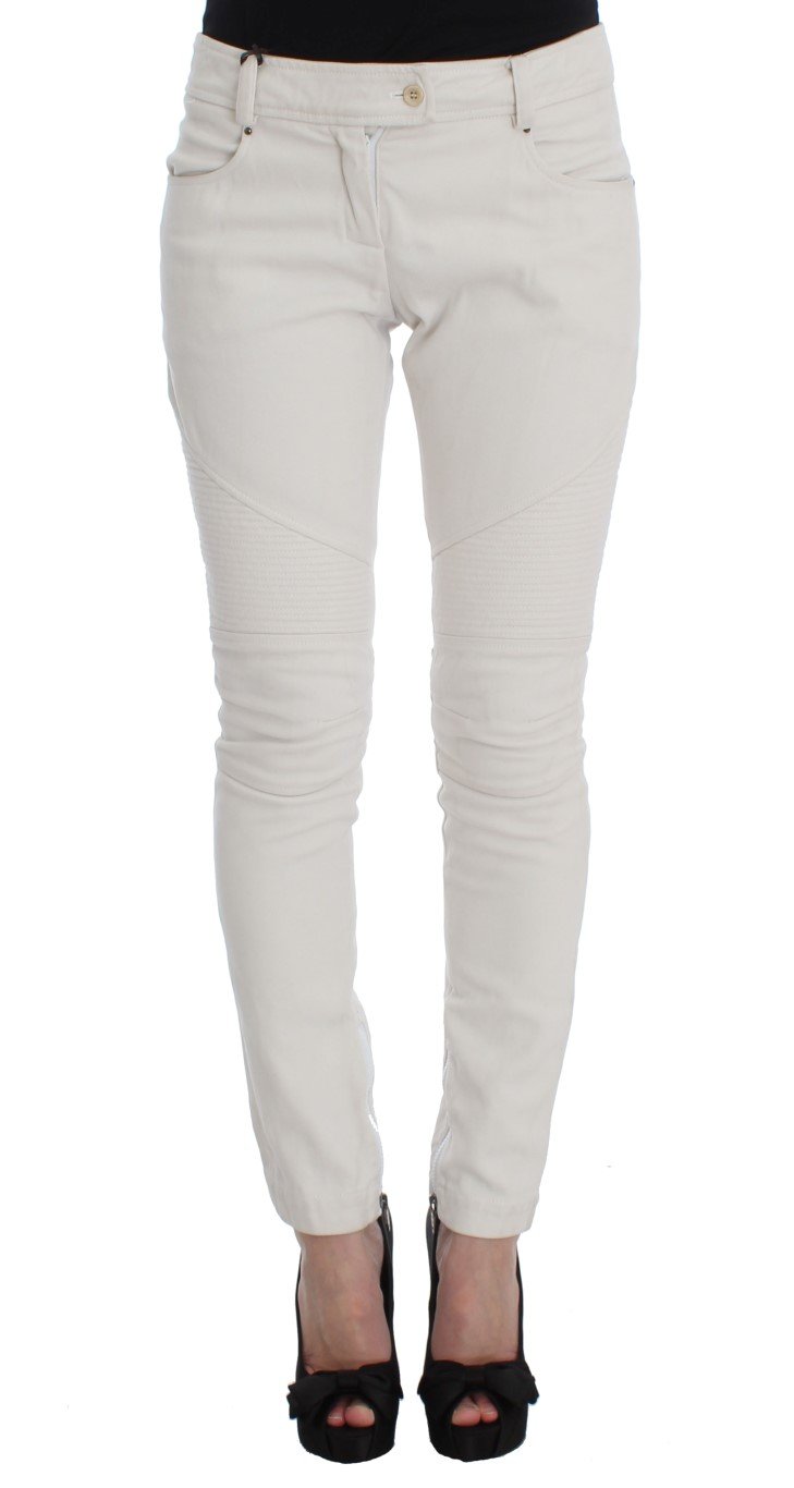 Ermanno Scervino Women's Slim Fit Jeans White SIG30300 - IT40|S