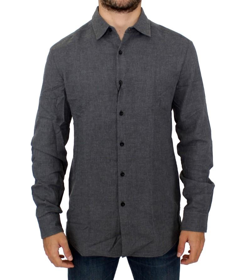 Costume National Men's Cotton Slim fit Shirt Gray SIG10351 - IT46 | S