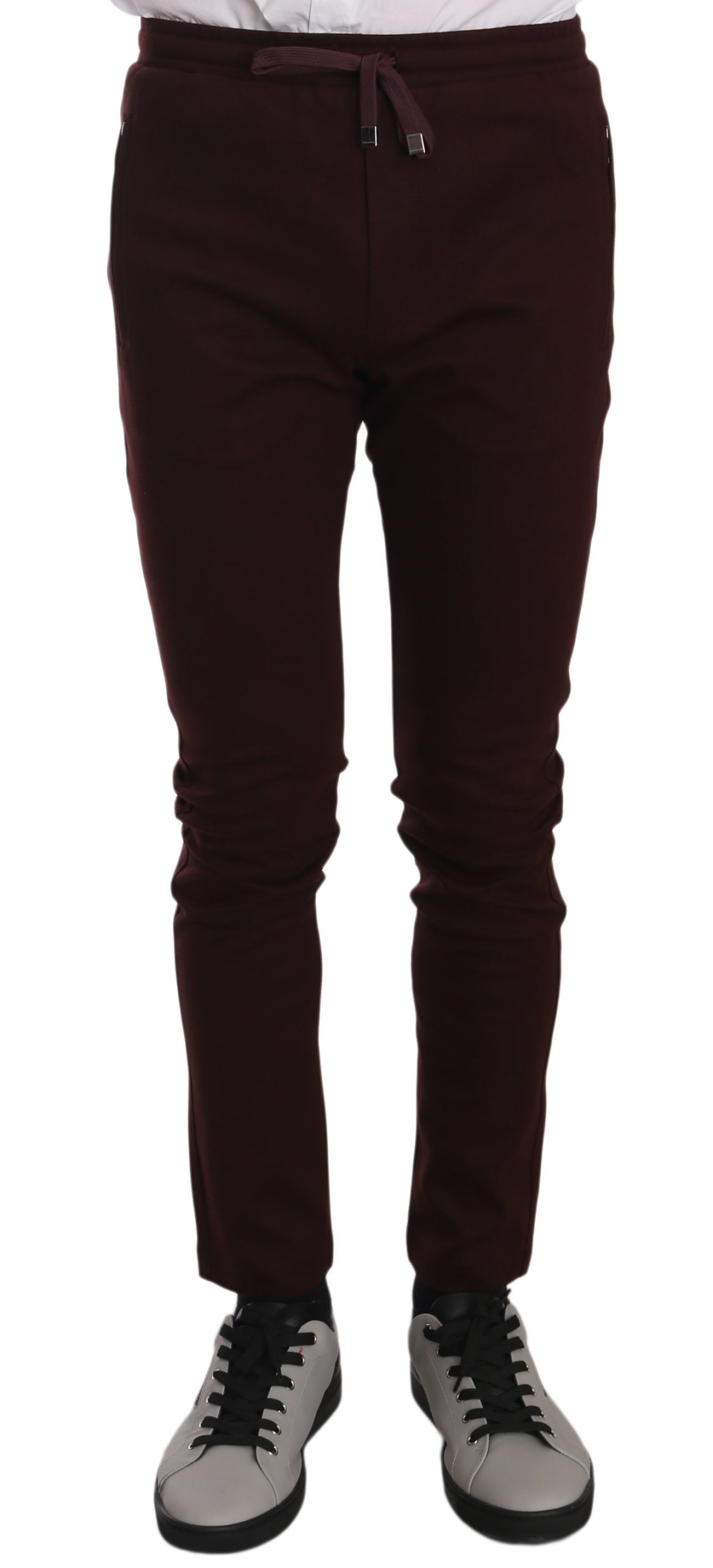 Dolce & Gabbana Men's Cotton Casual Training Trouser Bordeaux PAN61321 - IT46 | S