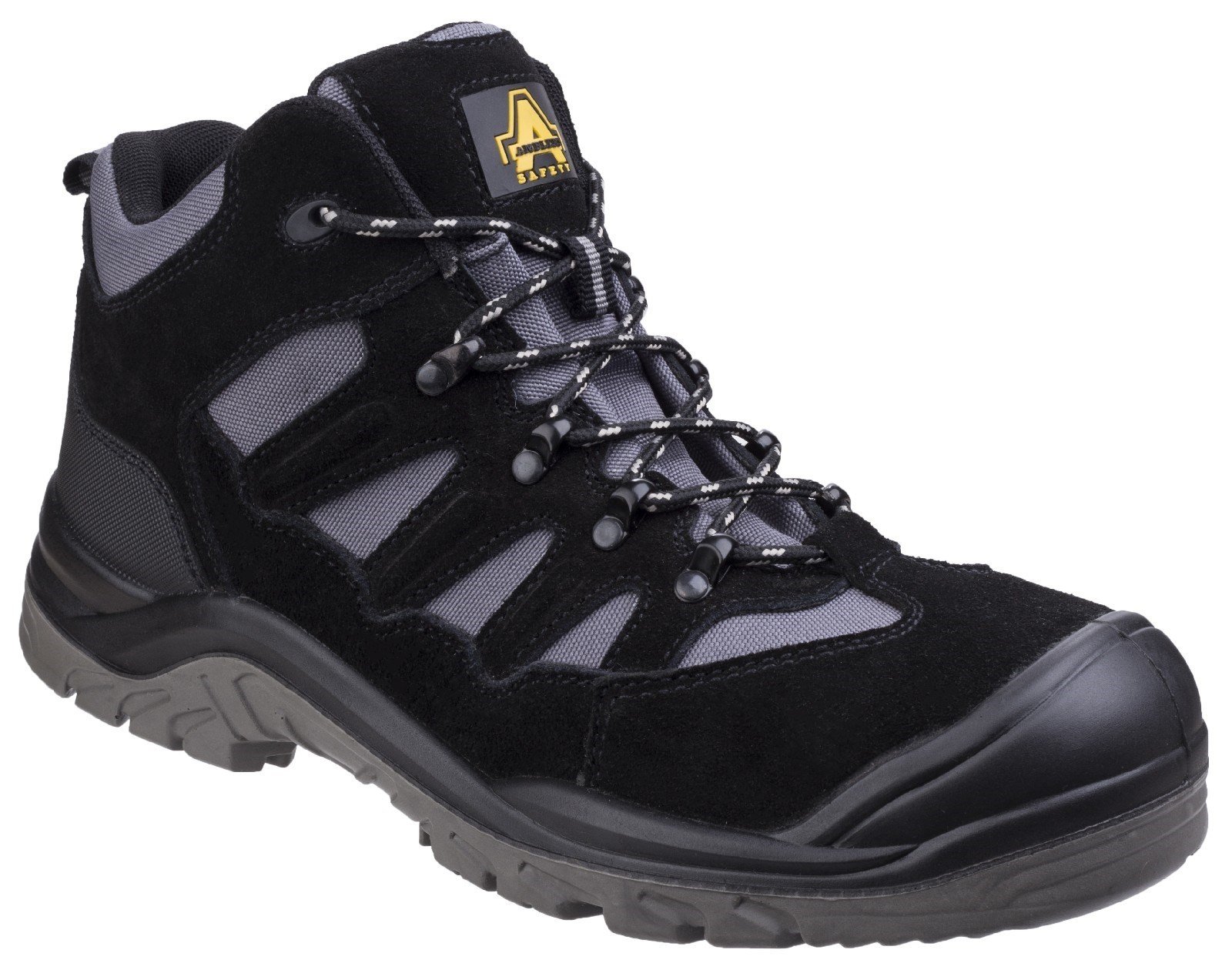 Amblers Unisex Safety Lightweight Hiker Boot Black 25508 - Black 4