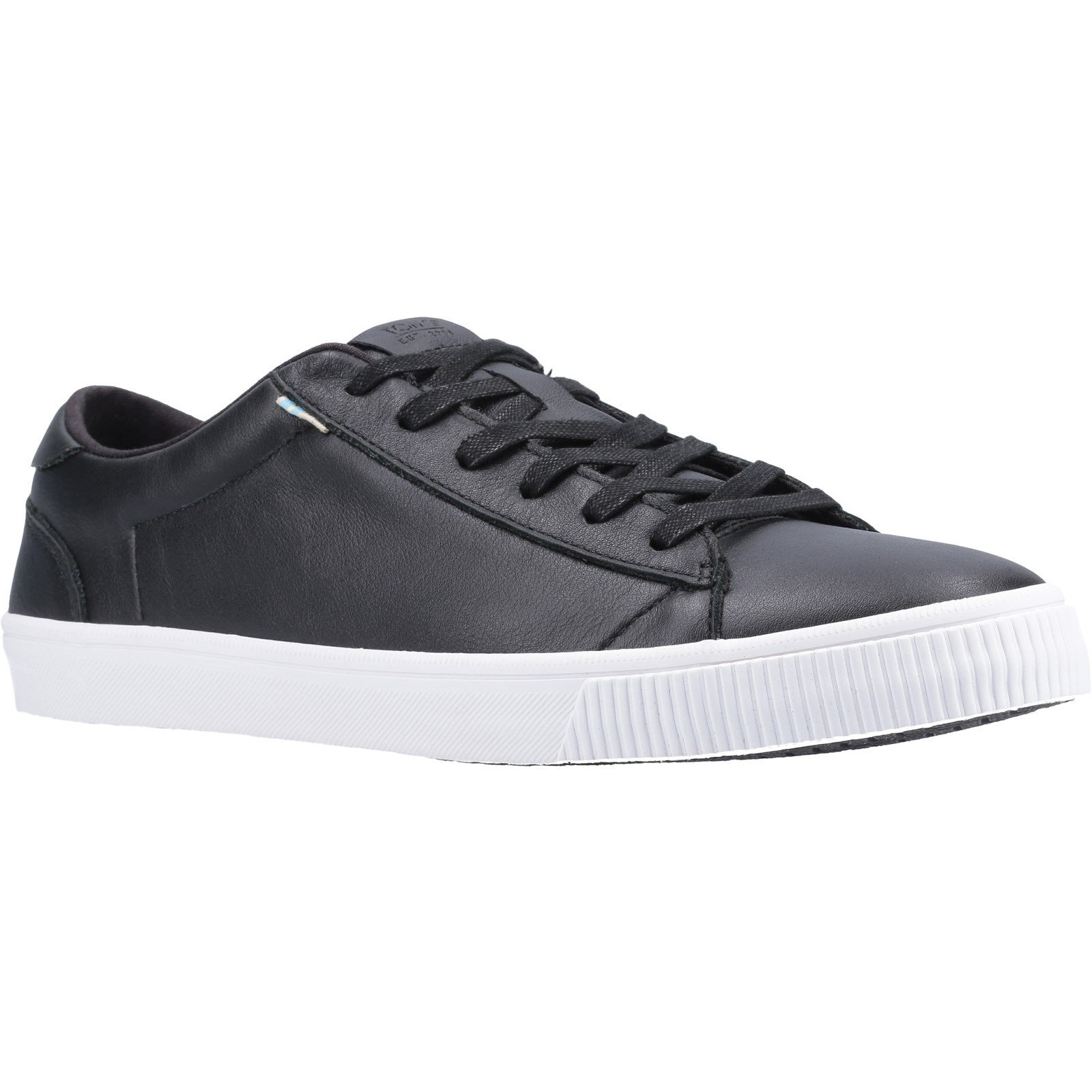 TOMS Men's Carlson Leather Trainer Various Colours 32558 - Black 9