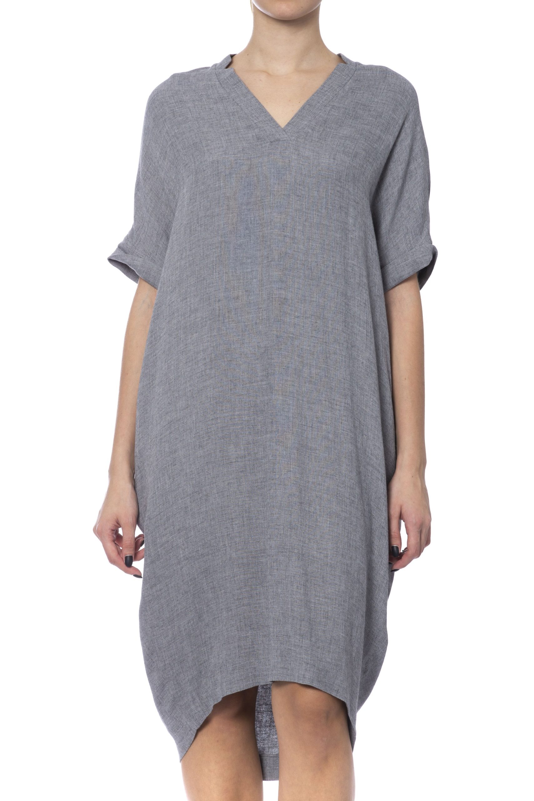 Peserico Women's Dress Grey PE992294 - IT42 | S