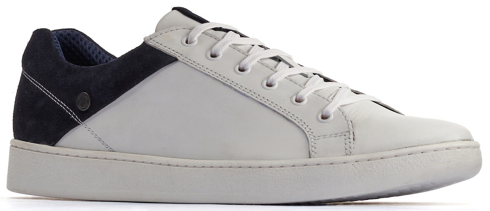 Base London Men's Crew Lace Up Trainer Various Colours 31205 - White 10