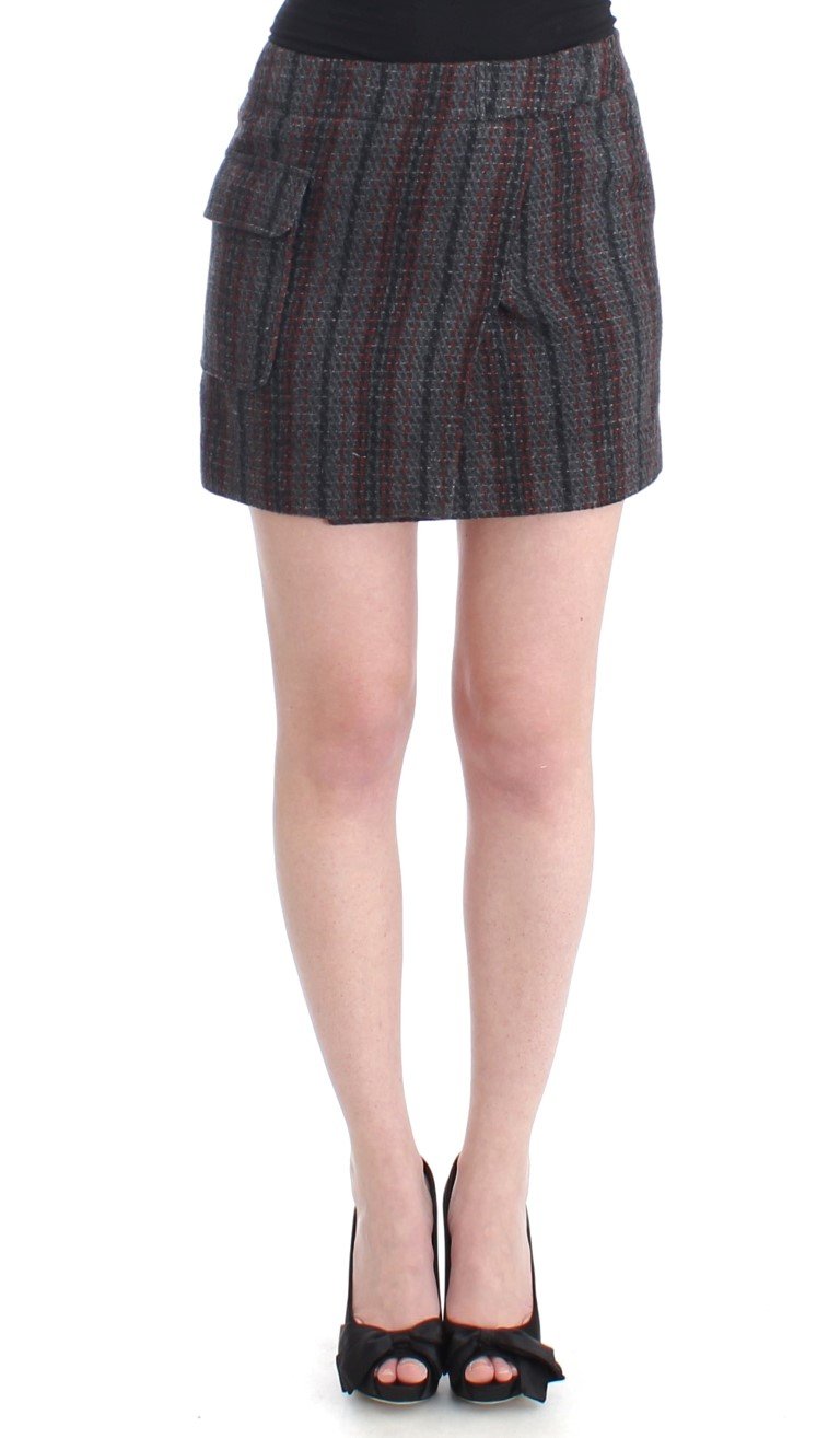 Costume National Women's Wool Mini Skirt Gray SIG11642 - IT40|S