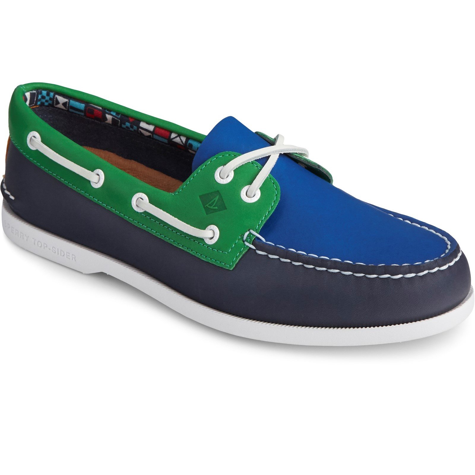 Sperry Men's Authentic Original PLUSHWAVE Boat Shoe Various Colours 31732 - Navy Multi 12