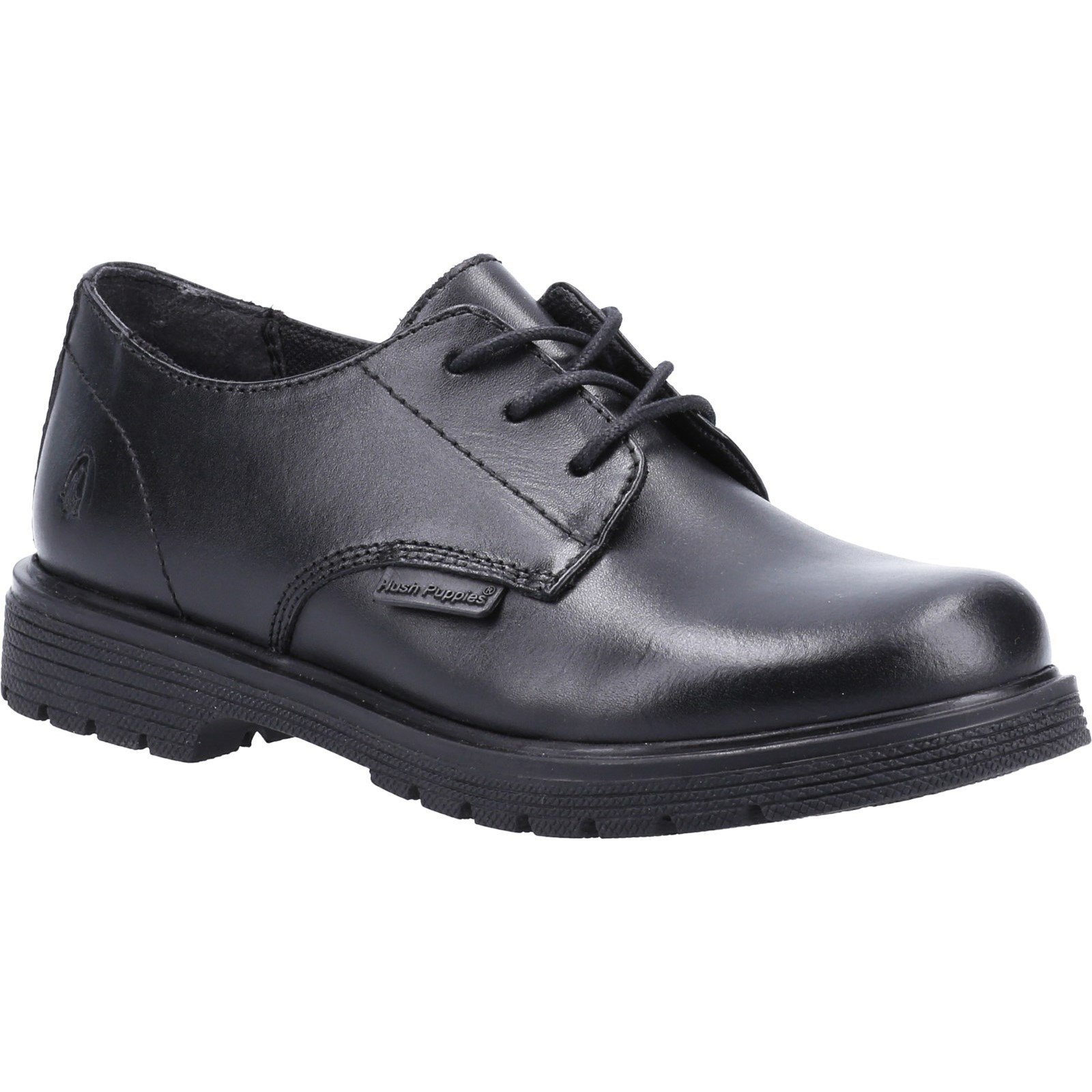 Hush Puppies Kid's Remi Senior School Derby Shoe Black 32613 - Black 5
