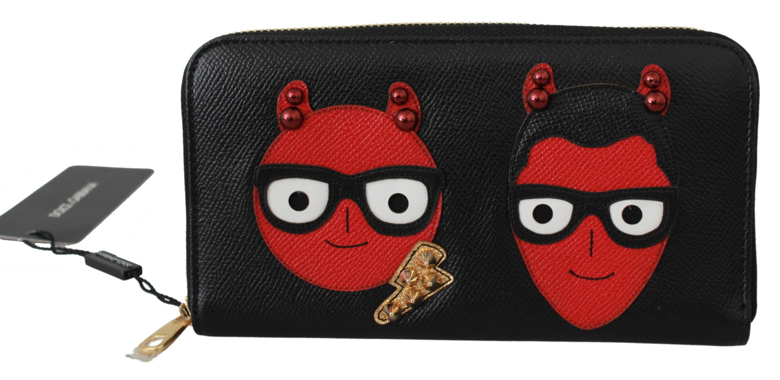 Dolce & Gabbana Women's Evil Continental Leather Clutch Black VAS9510