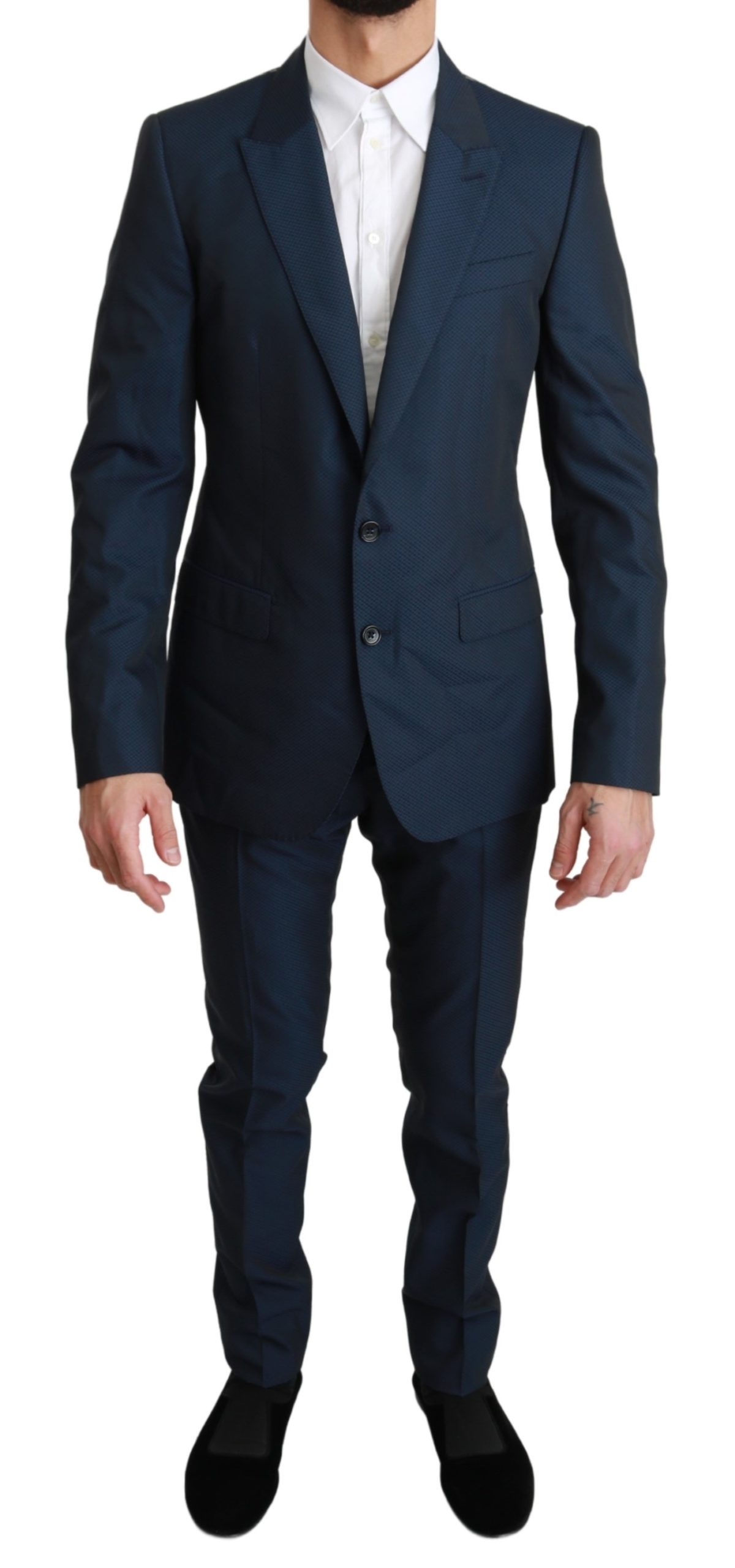 Dolce & Gabbana Men's Solid Wool 2 Piece MARTINI Suit Blue KOS1675 - IT48 | M