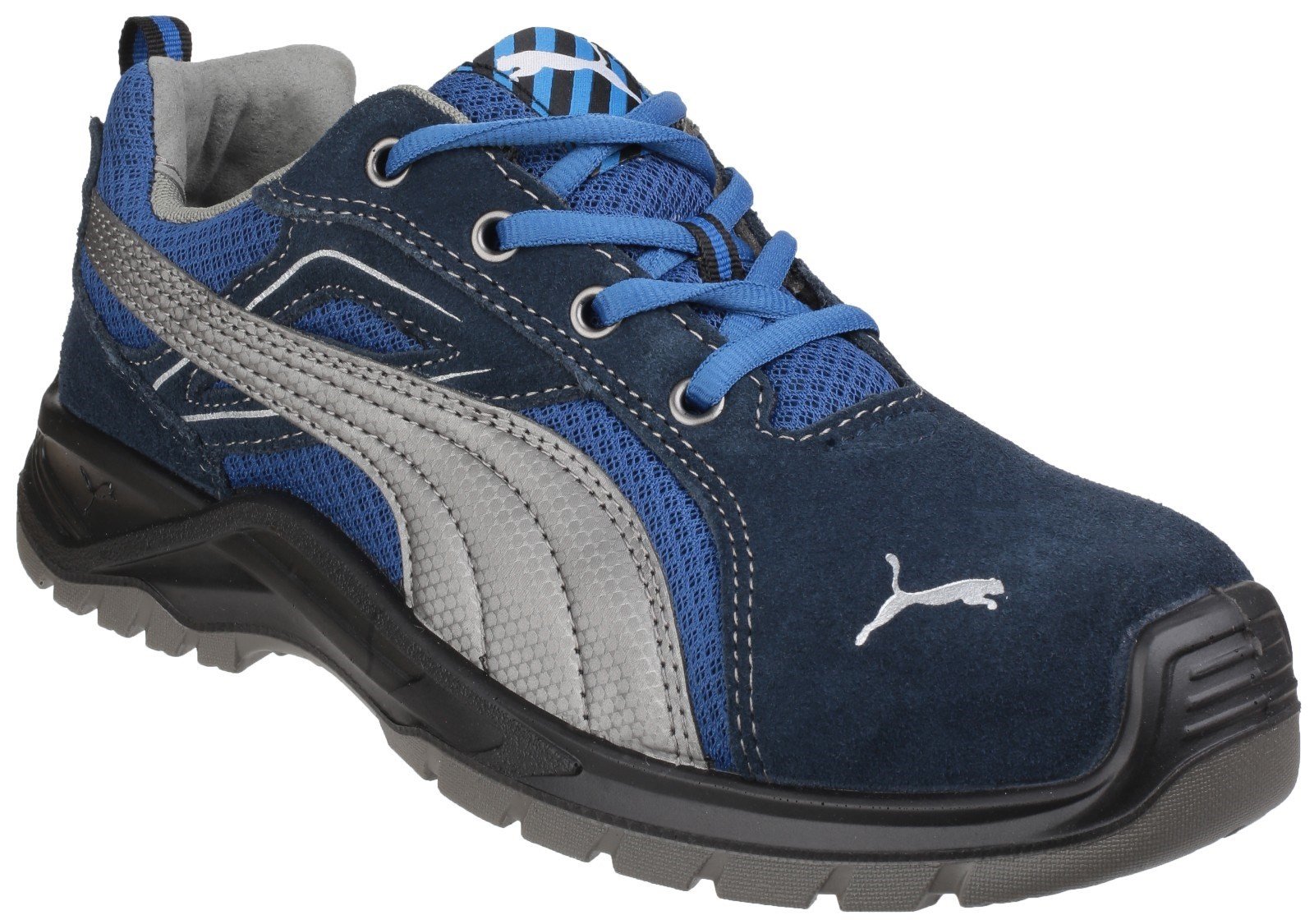 Puma Safety Unisex Omni Sky Low Lace up Safety Trainer Blue 24857 - Blue 6.5