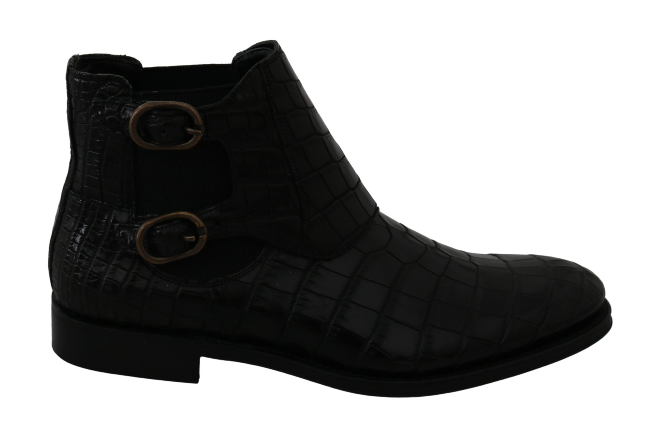 Dolce & Gabbana Women's Crocodile Leather Boots Black MV2672-39 - EU39/US6