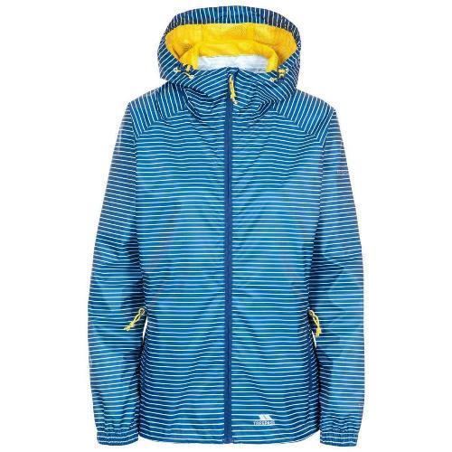 Trespass Women's Packaway Raincoat Jacket Various Colours Indulge - Blue Moon Stripe XS