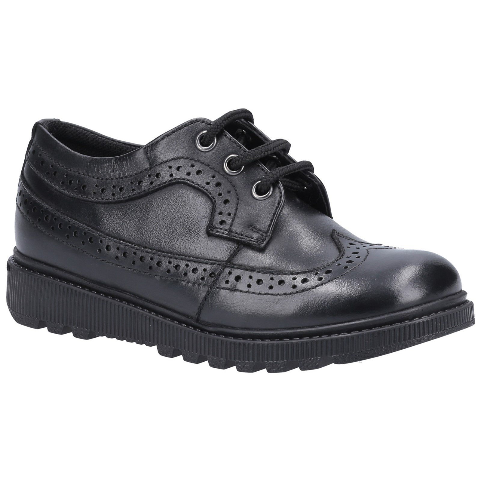 Hush Puppies Kid's Felicity Junior School Oxford Shoe Black 30849 - Black 2