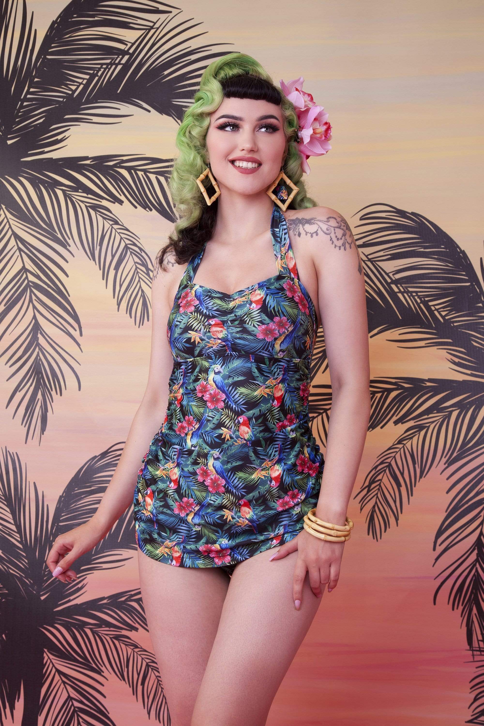 Collectif Jungle Balcony swimsuit XS / UK8 / US4