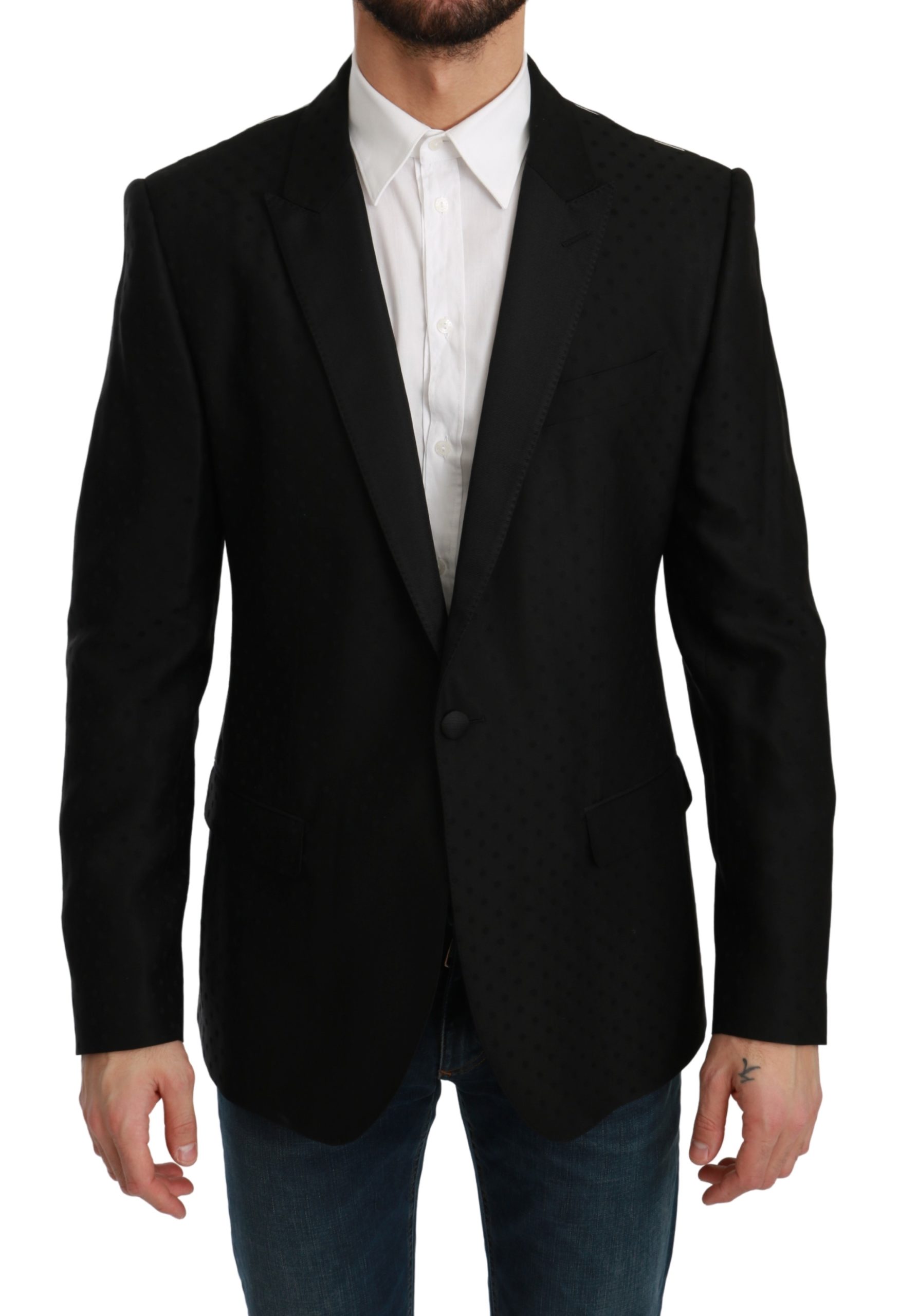 Dolce & Gabbana Men's Slim Fit MARTINI Blazer Black KOS1764 - IT44 | XS