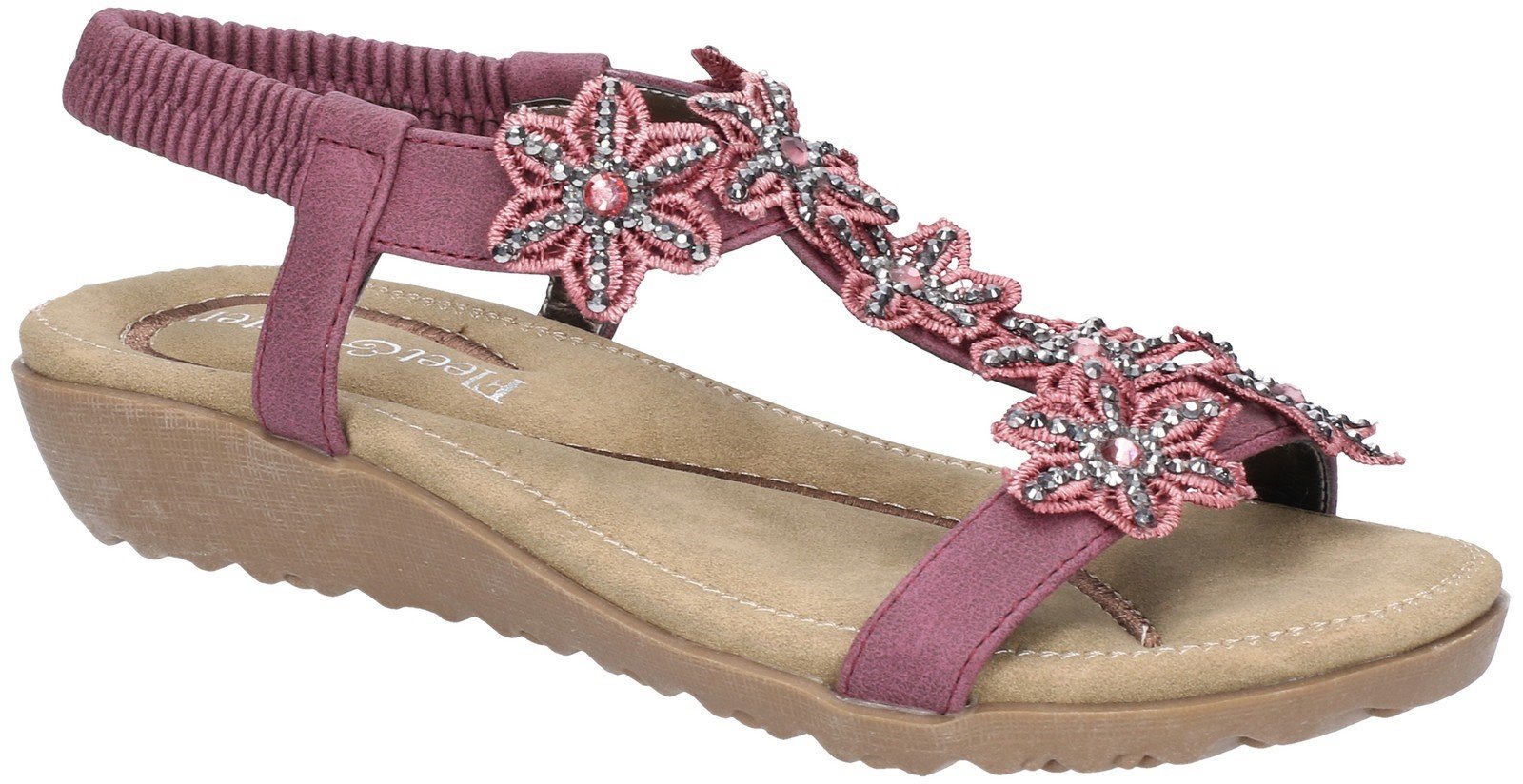 Fleet & Foster Women's Magnolia Elastic Sandal Various Colours 28279 - Plum 3