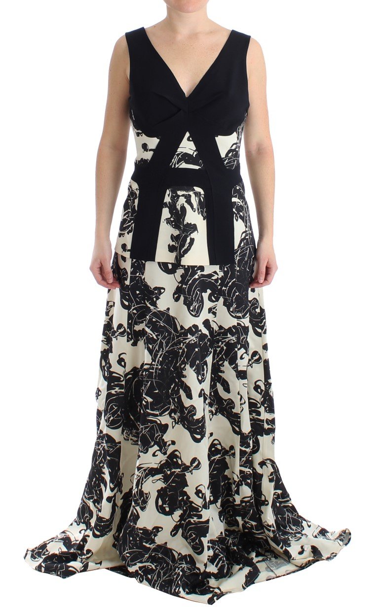 Cédric Charlier Women's Long Printed Gown Dress Multicolor SIG12695 - IT42|M