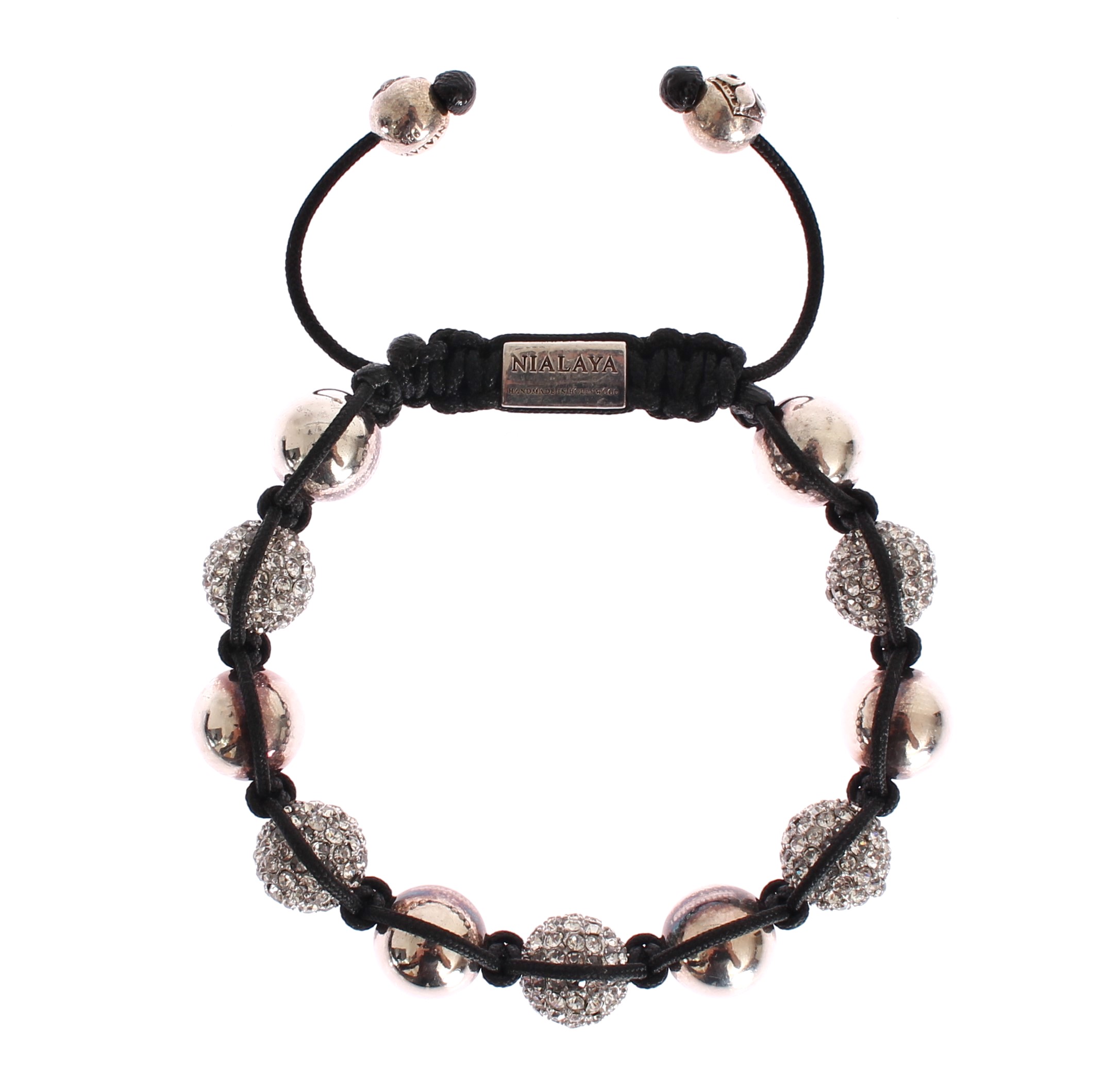 Nialaya Women's Italian White Crystal 925 Silver Bracelet NIA20324 - S