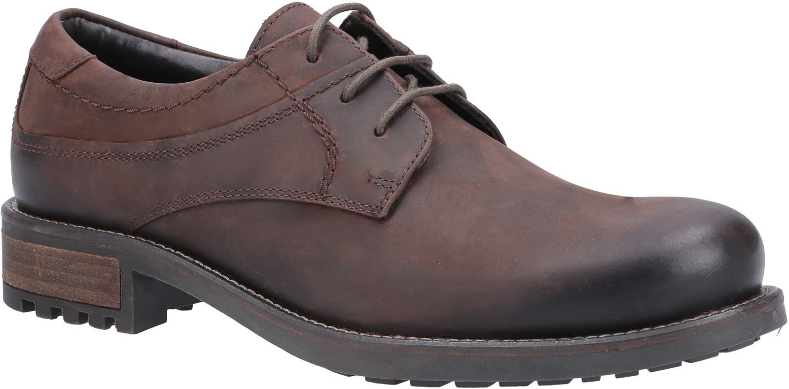 Cotswold Men's Brookthorpe Plain Toe Derby Shoe Brown 31009 - Brown 10