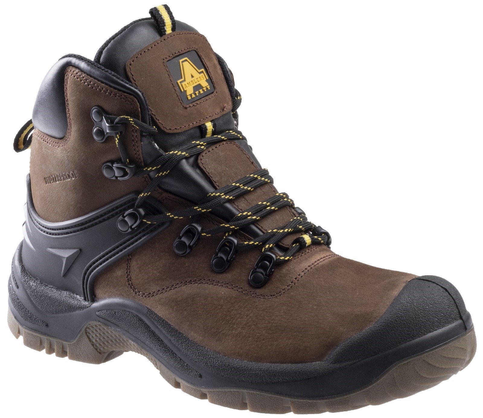 Amblers Unisex Safety Shock Absorbing Waterproof Lace up Boot Brown 22744 - Brown 4