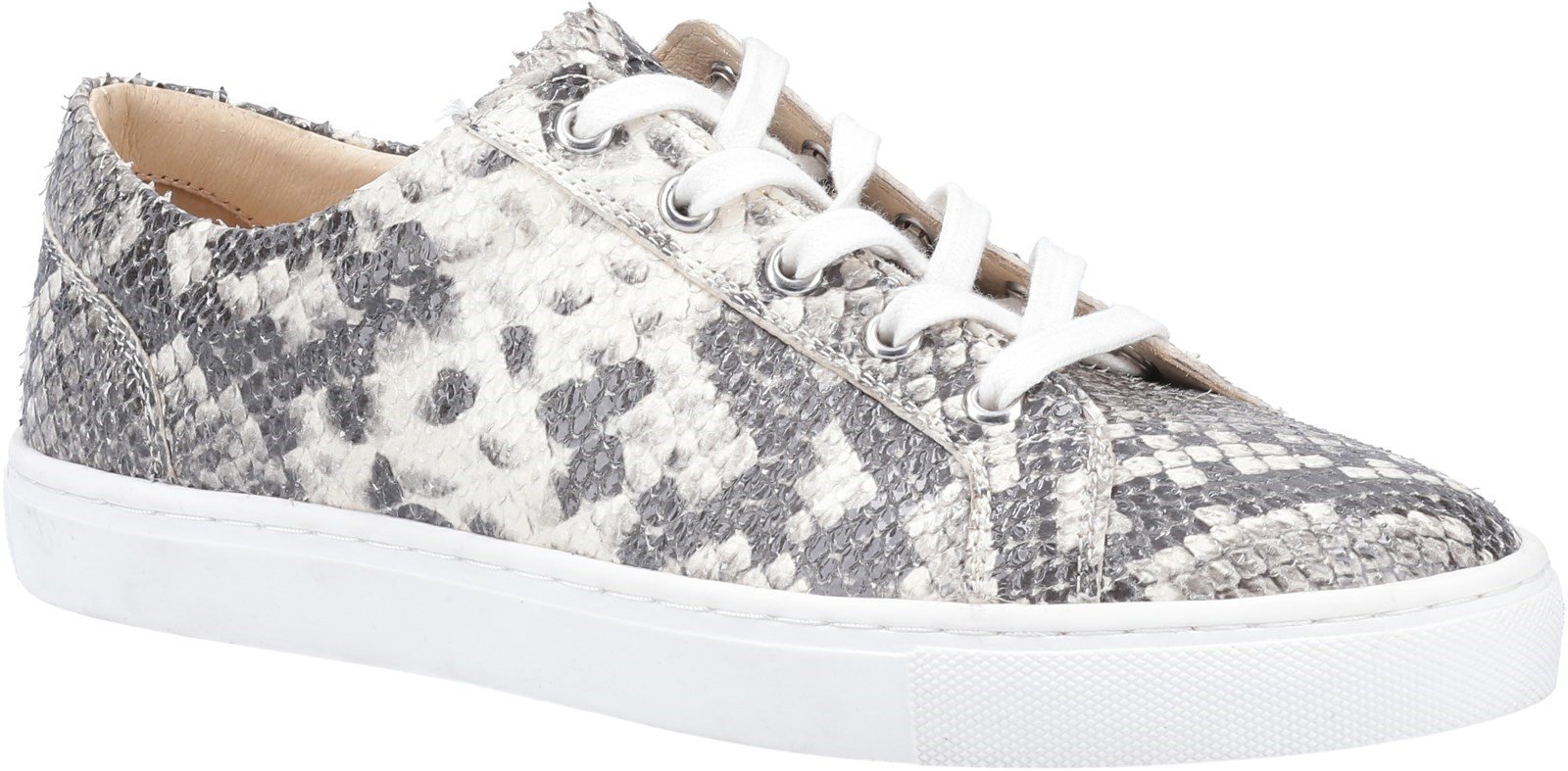 Hush Puppies Women's Tessa Lace Trainer Various Colours 31961 - Python 3