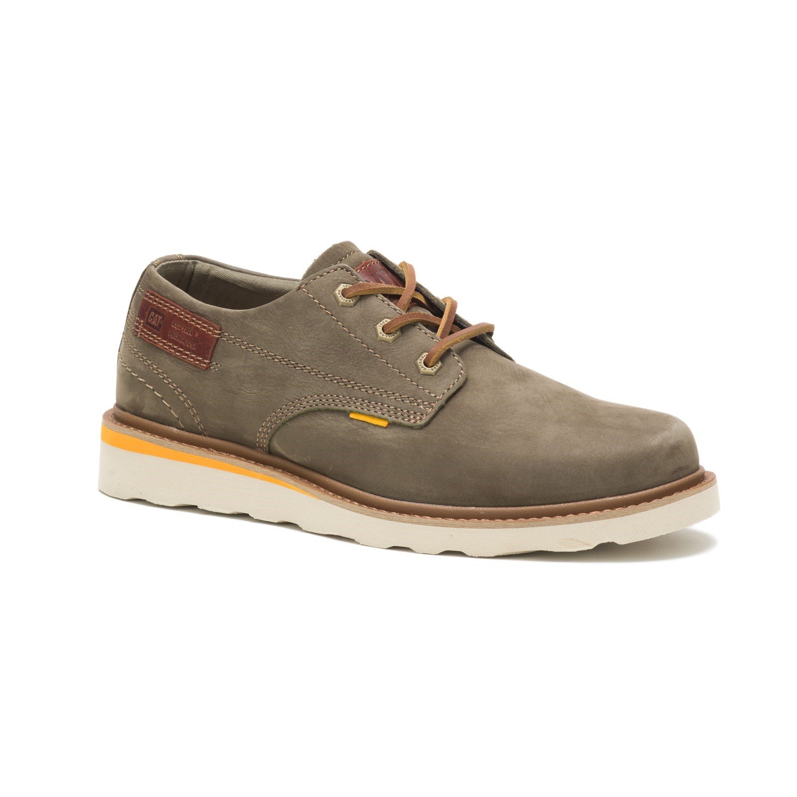 CAT Lifestyle Men's Jackson Low Lace Trainer Various Colours 32265 - Dark Olive 7