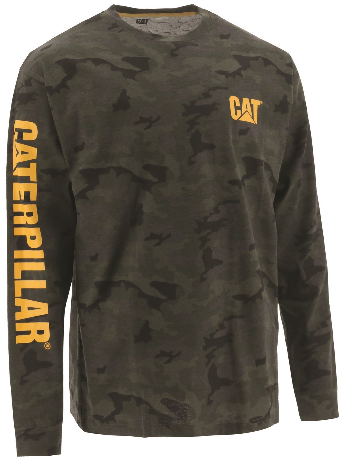 Caterpillar Unisex Trademark Banner LS T-Shirts Night Camo 31681 - Night Camo Sml