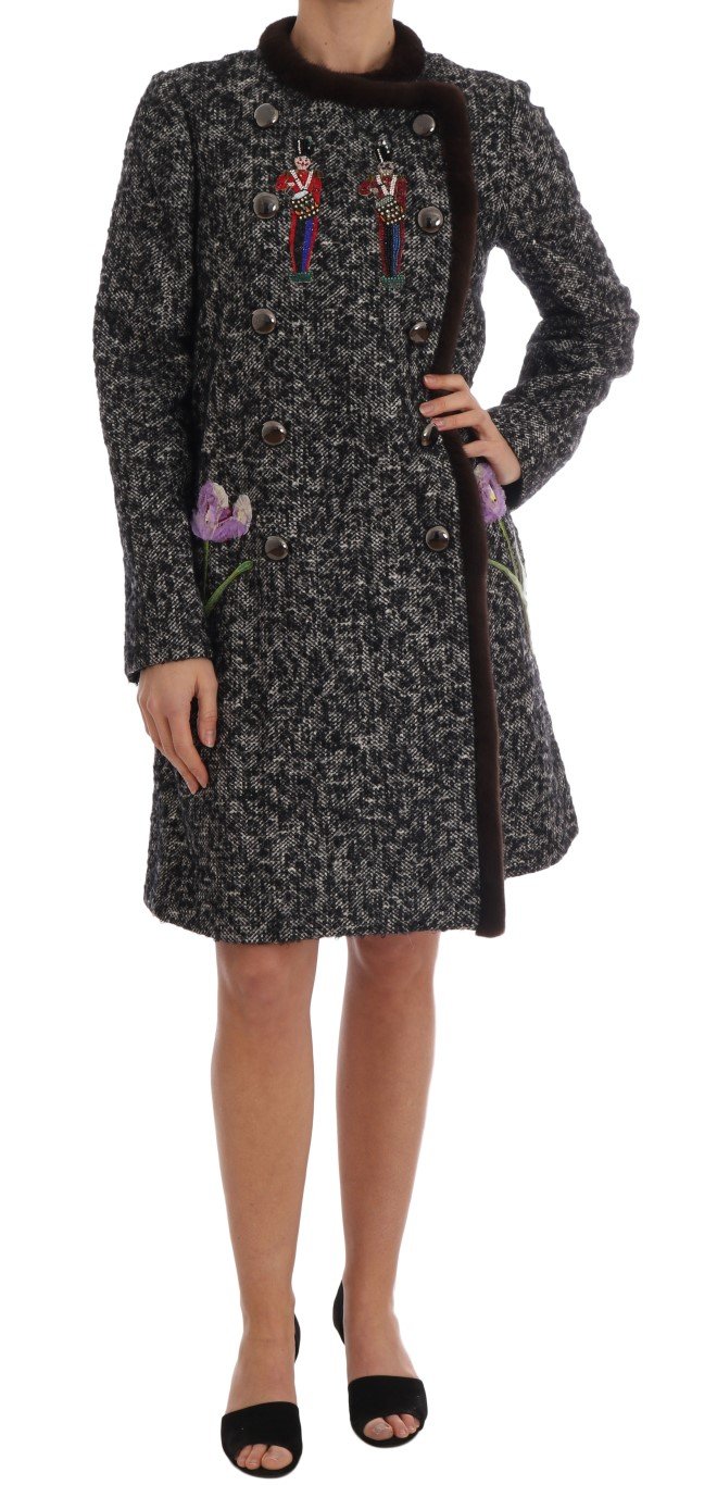 Dolce & Gabbana Women's Fur Coat Black JKT1122-1 - IT42|M